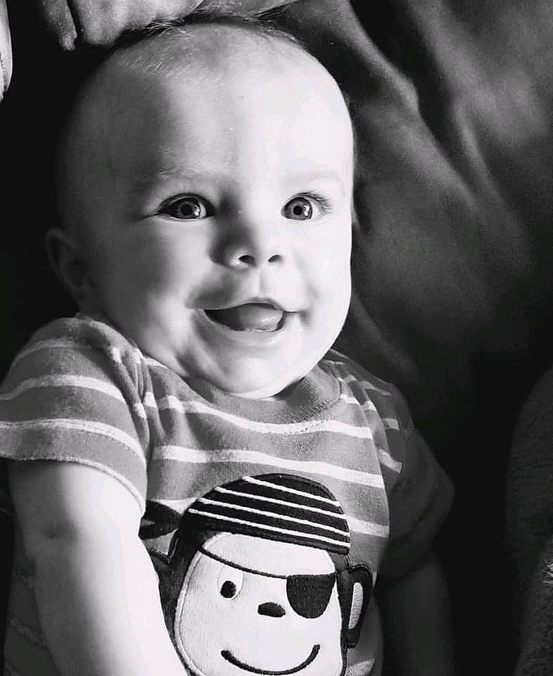 Bradley joined the competition — help win amazing prizes! baby, black, black_and_white, cheek, child, eye, face, facial_expression, head, lip, monochrome, monochrome_photography, nose, people, person, photograph, photography, portrait, smile, toddler