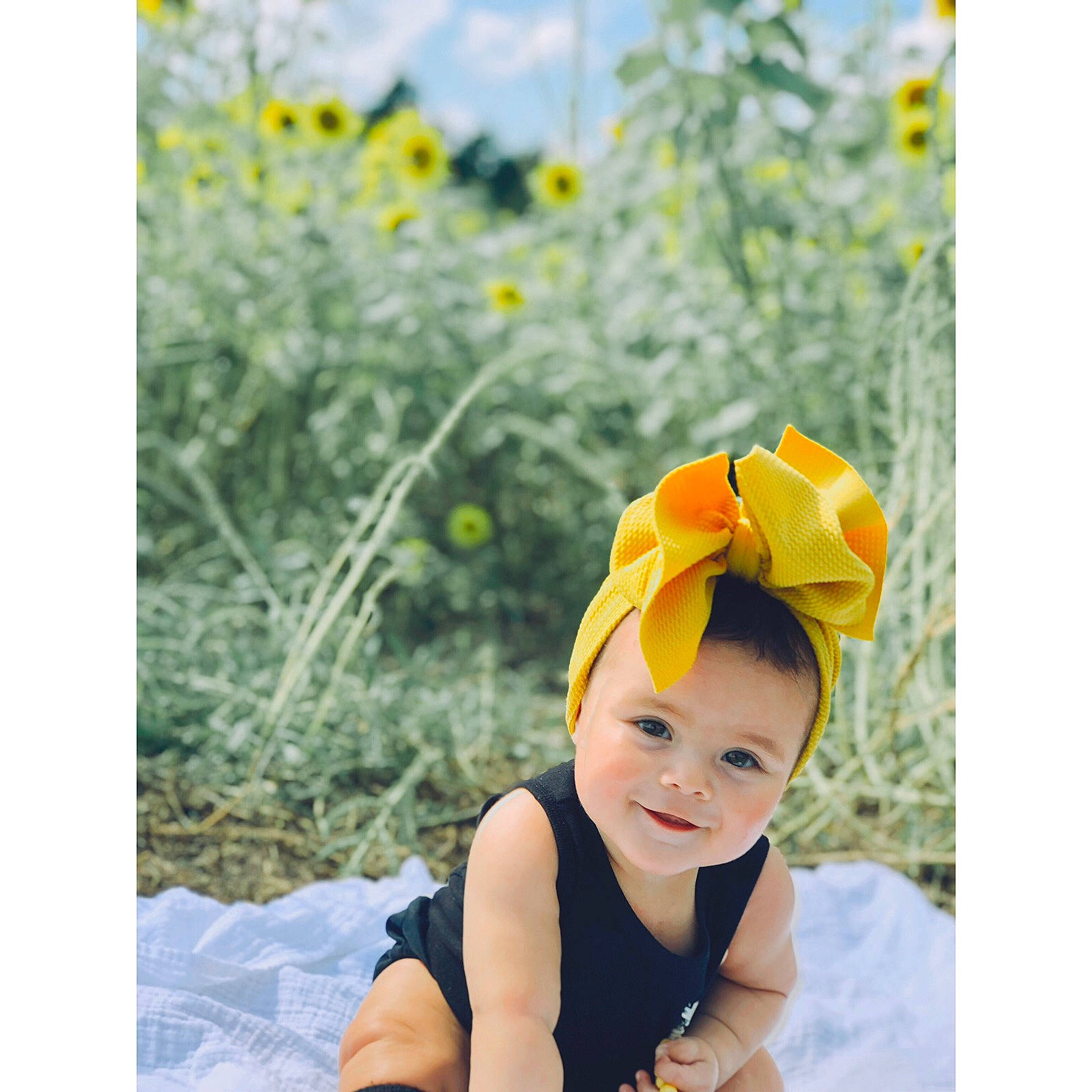 Heavenly joined the competition — help win amazing prizes! baby, baby_toddler_clothing, beanie, cap, fashion_accessory, fun, grass, hair_accessory, happy, hat, joy, leisure, people_in_nature, person, personal_protective_equipment, plant, sky, smile, stock_photography, sun_hat