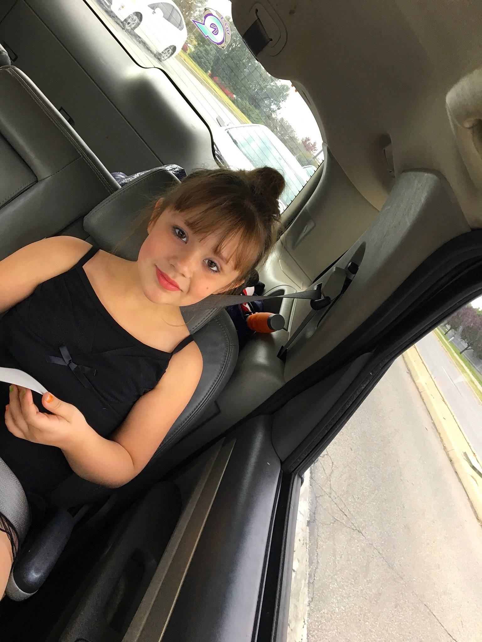 Maizy joined the competition — help win amazing prizes! auto_part, automotive_design, automotive_window_part, car, car_seat, driving, family_car, joy, person, seat_belt, vehicle, vehicle_door