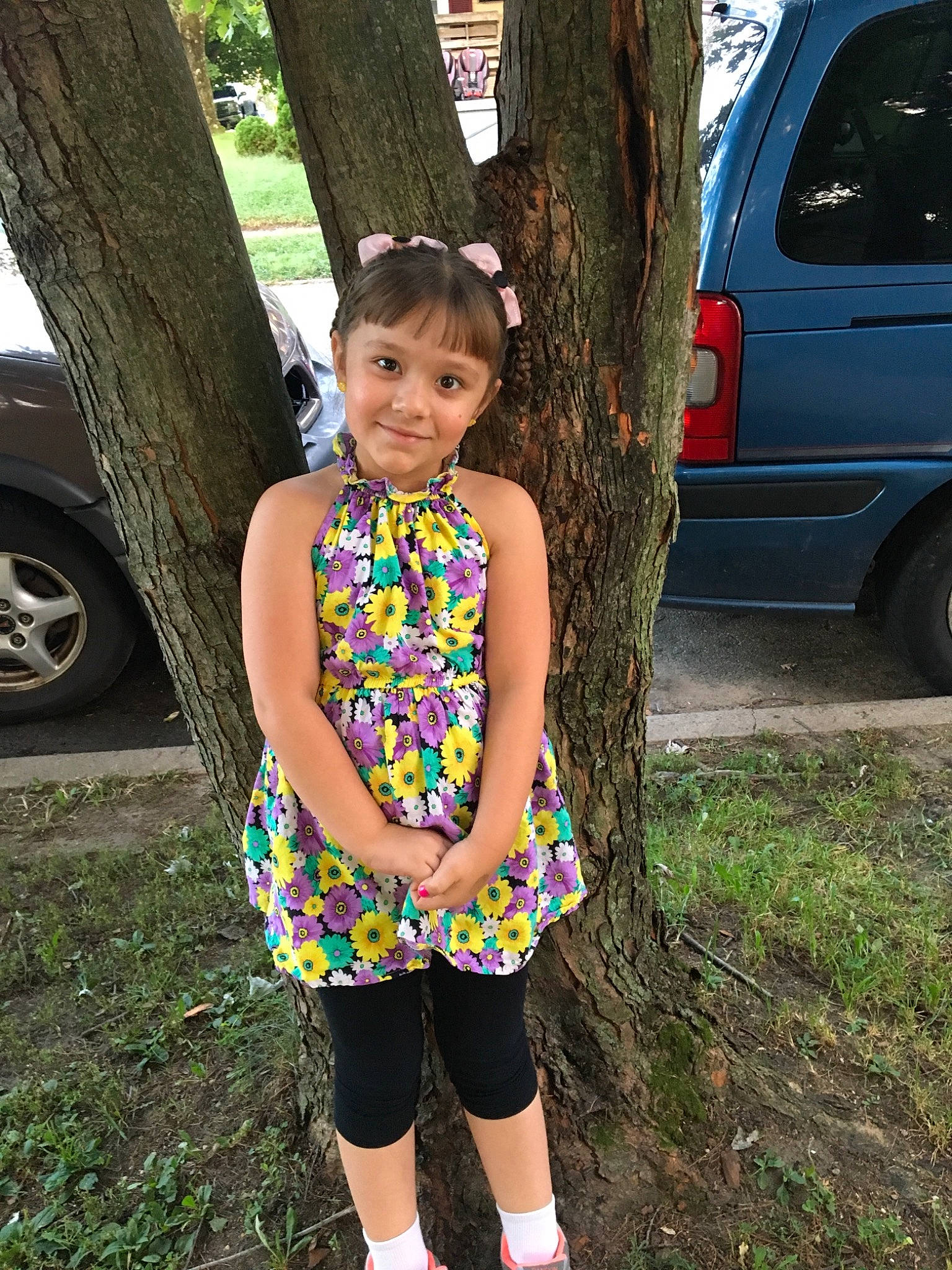 Maizy joined the competition — help win amazing prizes! car, child, child_model, design, footwear, joy, pattern, person, plant, shoe, shoulder, summer, toddler, tree, vacation, vehicle, vehicle_door