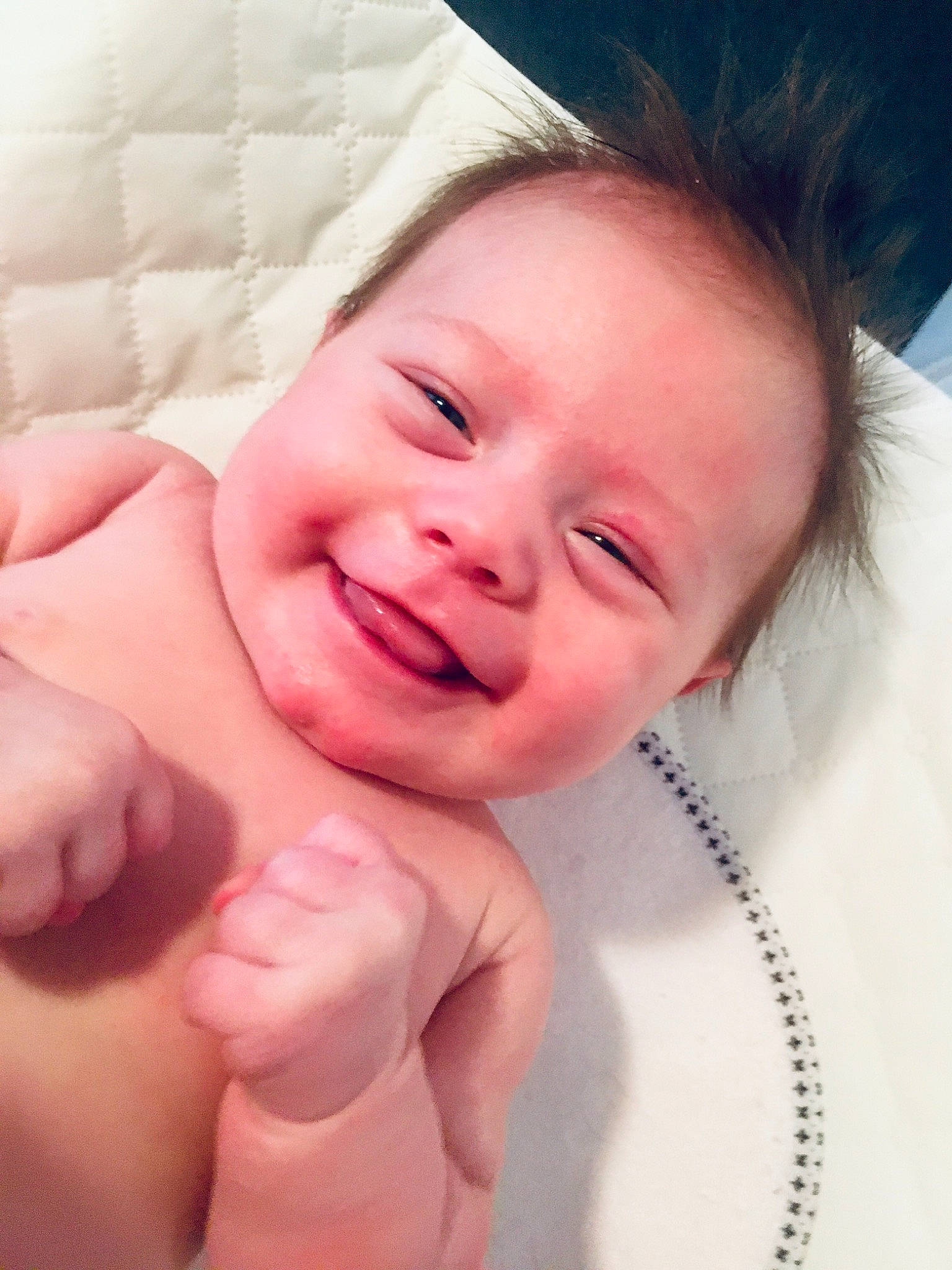 Esme joined the competition — help win amazing prizes! baby, cheek, chin, eye, eyebrow, eyelash, face, facial_expression, happy, head, iris, joy, lip, mammal, mouth, muscle, neck, nose, person, skin