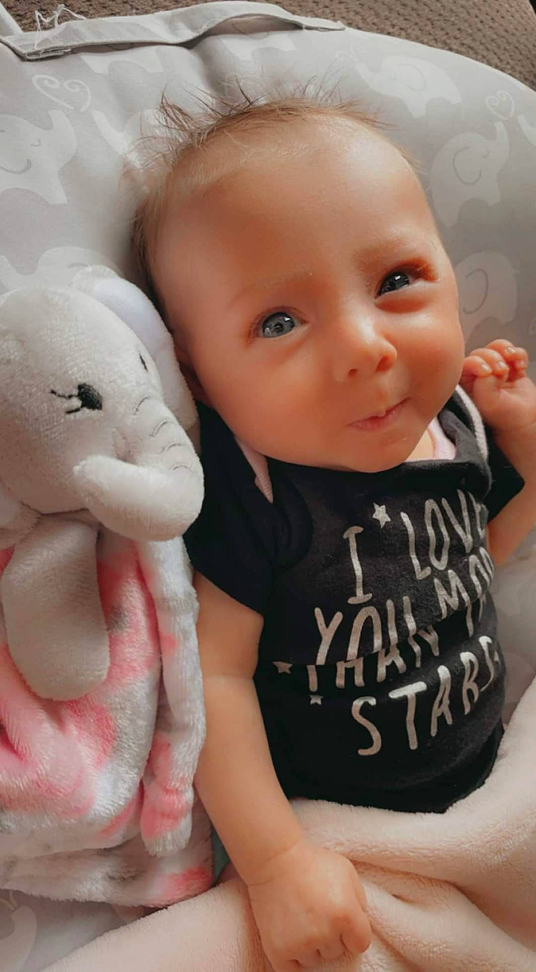 Kenna joined the competition — help win amazing prizes! baby_toddler_clothing, cheek, ear, eye, eyelash, facial_expression, gesture, head, human, human_body, iris, lip, mammal, mouth, nose, person, pink, product, skin, sleeve