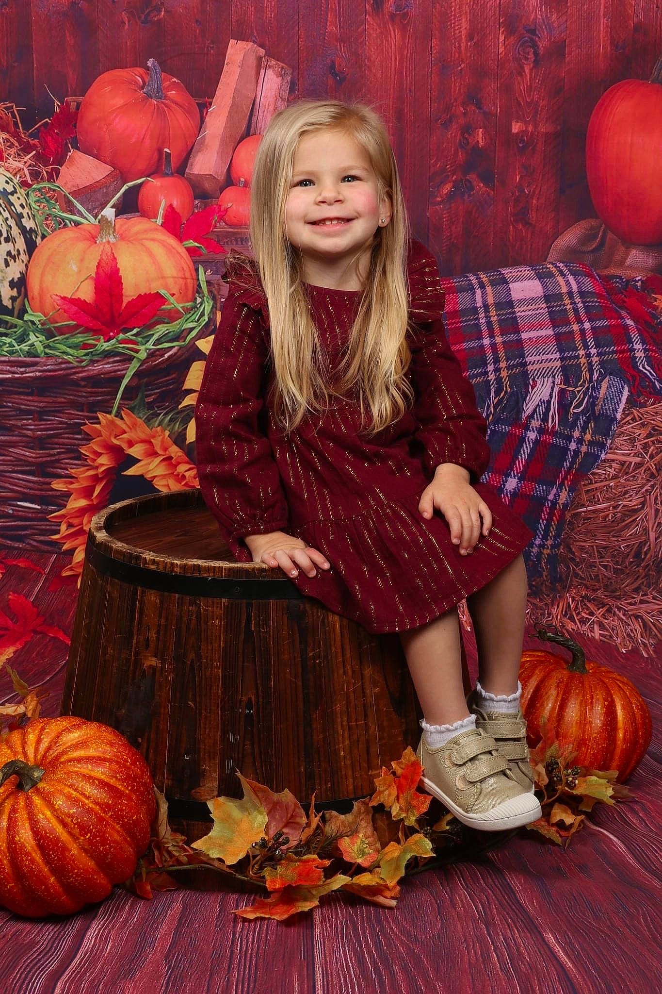 Kennedy joined the competition — help win amazing prizes! arm, calabaza, cucurbita, dress, eye, face, gourd, hair, head, human_body, joy, natural_foods, orange, people, person, plant, pumpkin, smile, squash, vegetable