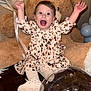 Elizabeth joined the competition — help win amazing prizes! toddler, child, happy, excited, dress, spotted_clothing, arms_up, teddy_bear, balloons, transparent_balloon, indoor, floor, footwear, white_shoes, long_sleeves, face, smile, celebration, party, toy