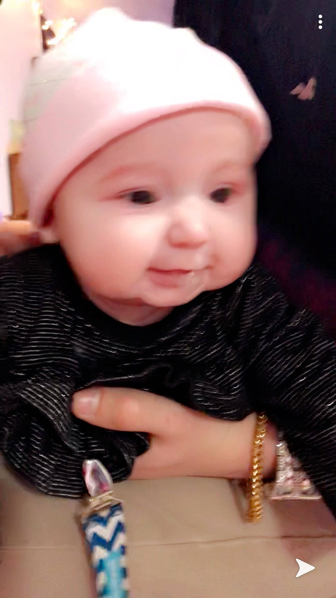 Lailah joined the competition — help win amazing prizes! baby, beauty, cap, cheek, child, fashion_accessory, finger, head, headgear, headwear, lip, mouth, nose, person, skin, toddler