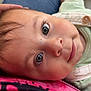 Azarias is registered to the contest to win money with this photo: baby, face, close_up, eyes, infant, person, skin, clothing, hand, fabric, portrait, head, casual, indoor, jeans, sitting, resting, soft, curious, cute