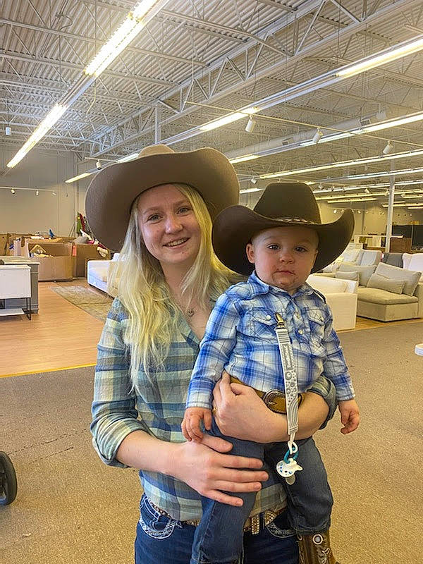 Landon joined the competition — help win amazing prizes! bag, child, cowboy_hat, denim, event, fashion, fashion_accessory, fun, happy, hat, headgear, headwear, jeans, joy, leisure, luggage_and_bags, people, person, plaid, smile
