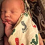 newborn, baby, sleeping, blanket, footprints, hand, face, infant, cozy, resting, closeup, soft, cute, wrapped, peaceful, portrait, skin, human, child, indoors