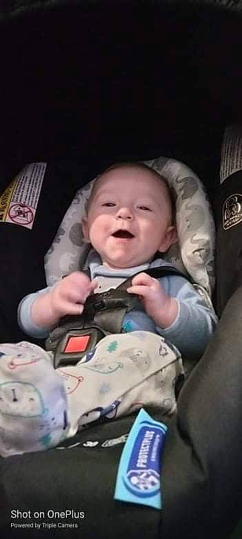 Lukas joined the competition — help win amazing prizes! baby, baby_carriage, baby_in_car_seat, baby_products, baby_toddler_clothing, car_seat, carmine, cheek, child, comfort, fun, happy, laugh, mouth, person, product, sitting, skin, sleeve, smile