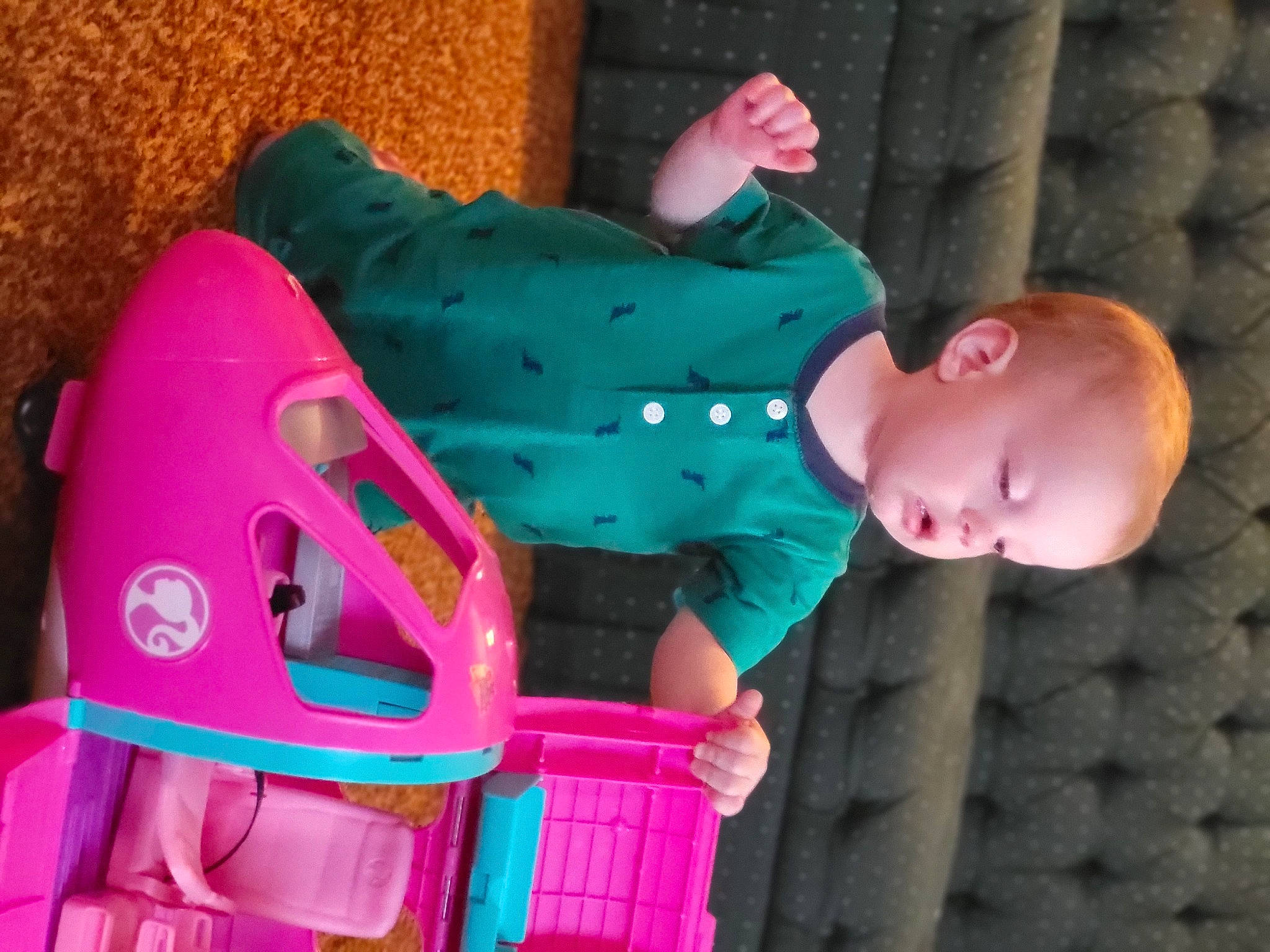 Denver joined the competition — help win amazing prizes! baby, baby_carriage, baby_products, baby_safety, baby_toddler_clothing, baby_toys, cheek, child, comfort, facial_expression, fun, green, head, leisure, magenta, person, pink, product, snapshot, toddler