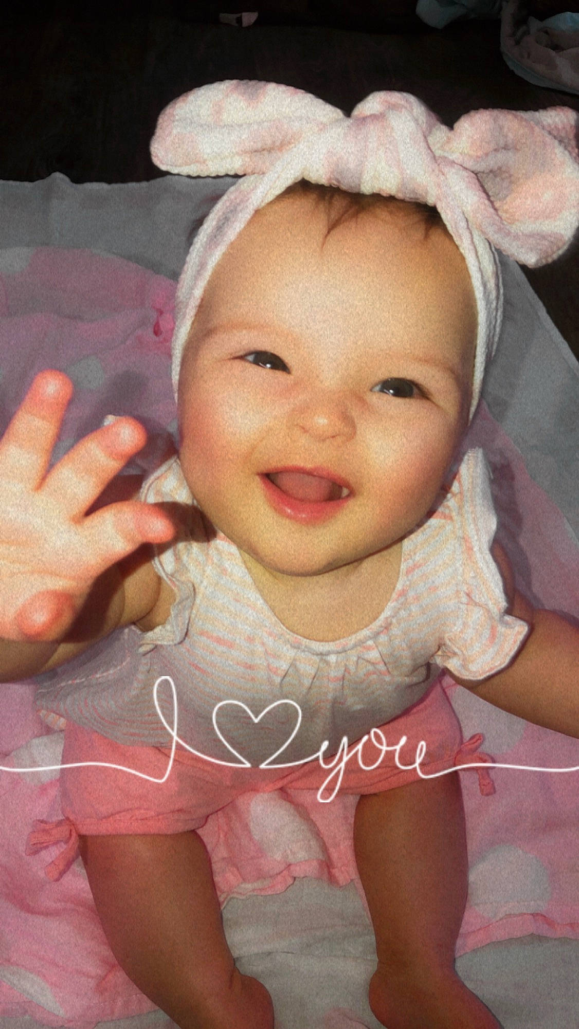 Danika joined the competition — help win amazing prizes! baby, baby_toddler_clothing, cheek, chin, eye, eyelash, fun, gesture, happy, head, headpiece, human_body, iris, joy, lip, mouth, nose, person, pink, skin