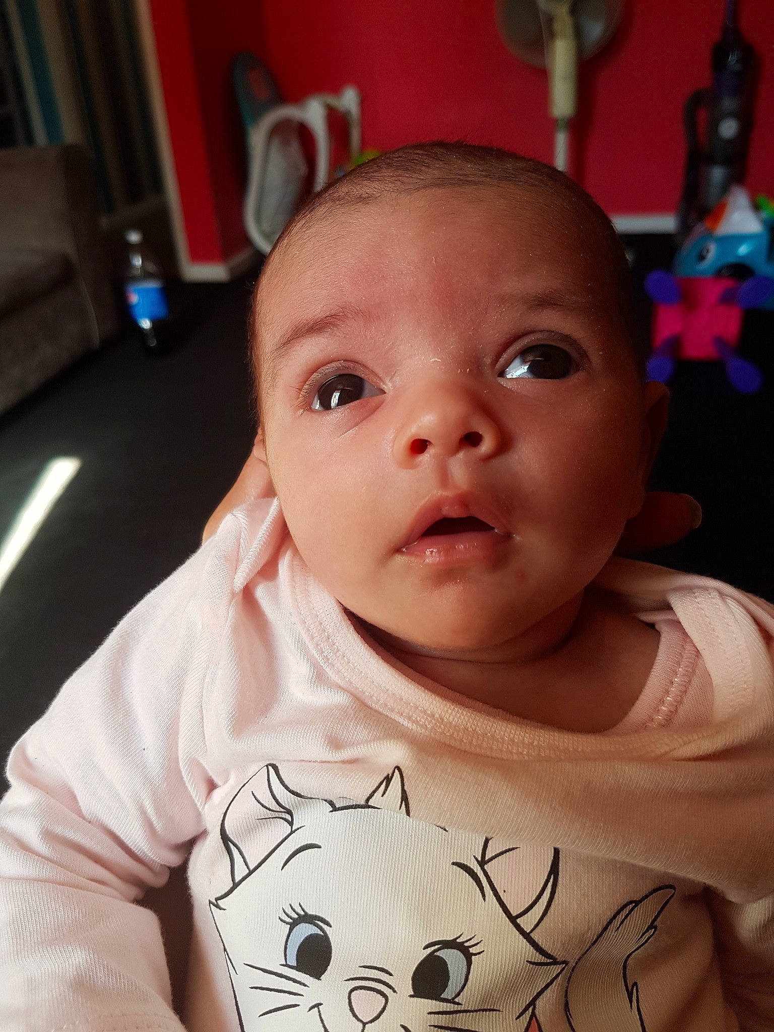 Amiyah is registered to the contest to win money with this photo: baby, beauty, cheek, child, chin, cool, eye, eyebrow, face, facial_expression, forehead, head, lip, mouth, nose, organ, person, pink, skin, smile