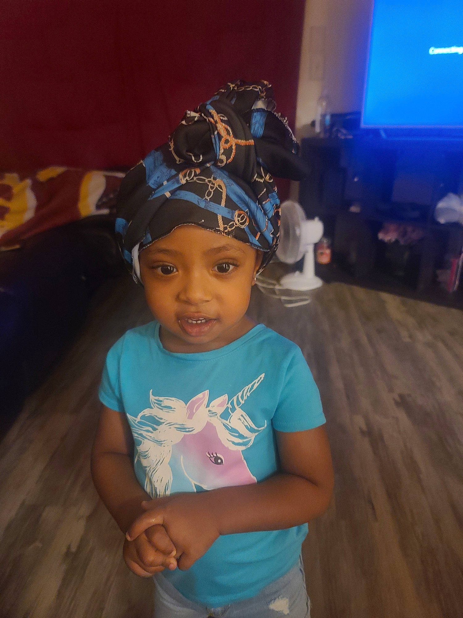 Serenity joined the competition — help win amazing prizes! azure, baseball_cap, beanie, cap, child, electric_blue, eyewear, fashion_accessory, flooring, fun, happy, headgear, headpiece, headwear, leisure, party_supply, person, personal_protective_equipment, room, sitting