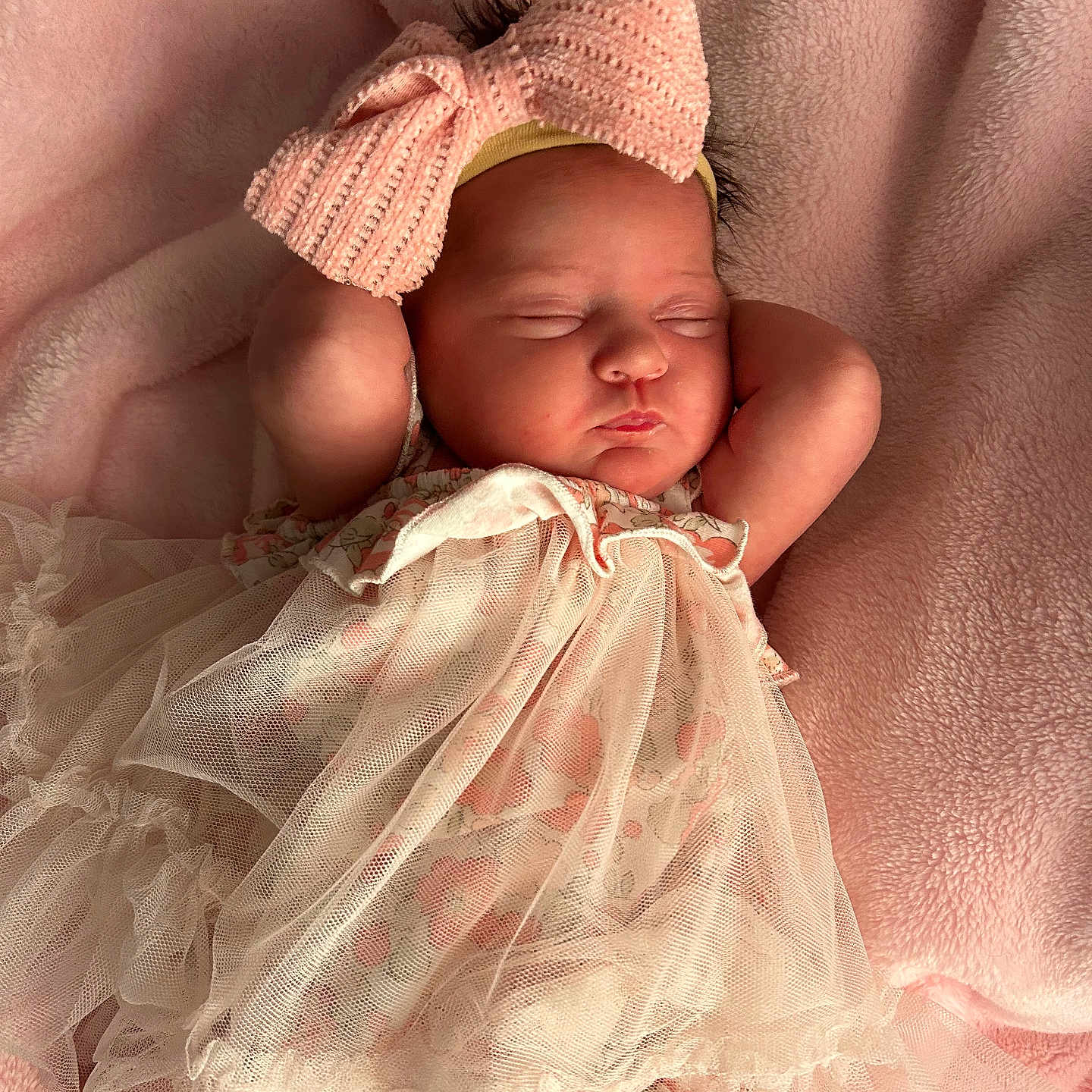 Amira joined the competition — help win amazing prizes! baby, bed, bedroom, blanket, bonnet, clothing, face, furniture, glove, happy, hat, head, indoors, newborn, person, photography, portrait, scarf, sleeping, smile