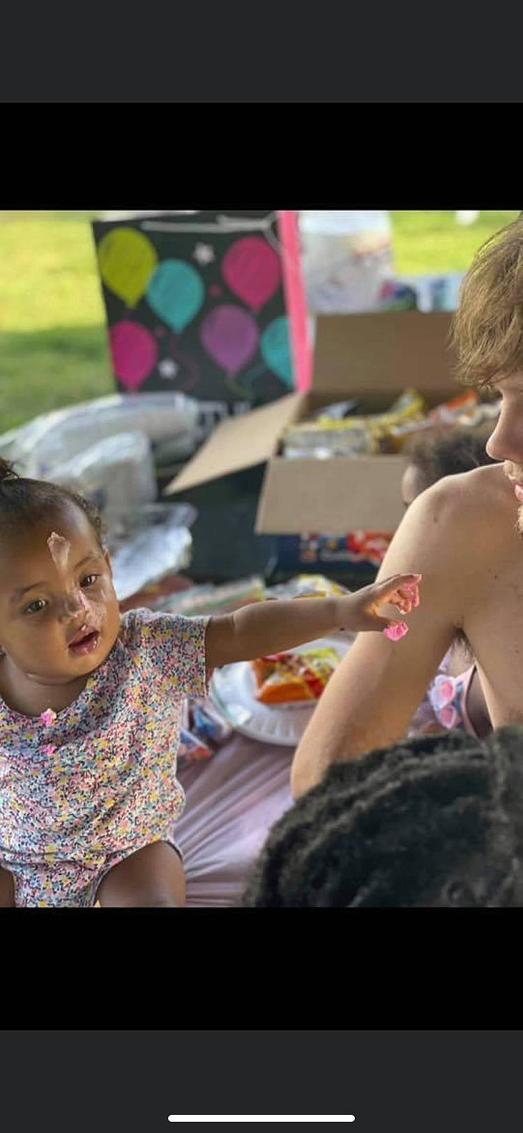 Zoey is registered to the contest to win money with this photo: baby, child, conversation, dessert, eating, event, fun, happy, jewellery, leisure, meal, party, person, play, recreation, room, sharing, sitting, sweetness, table