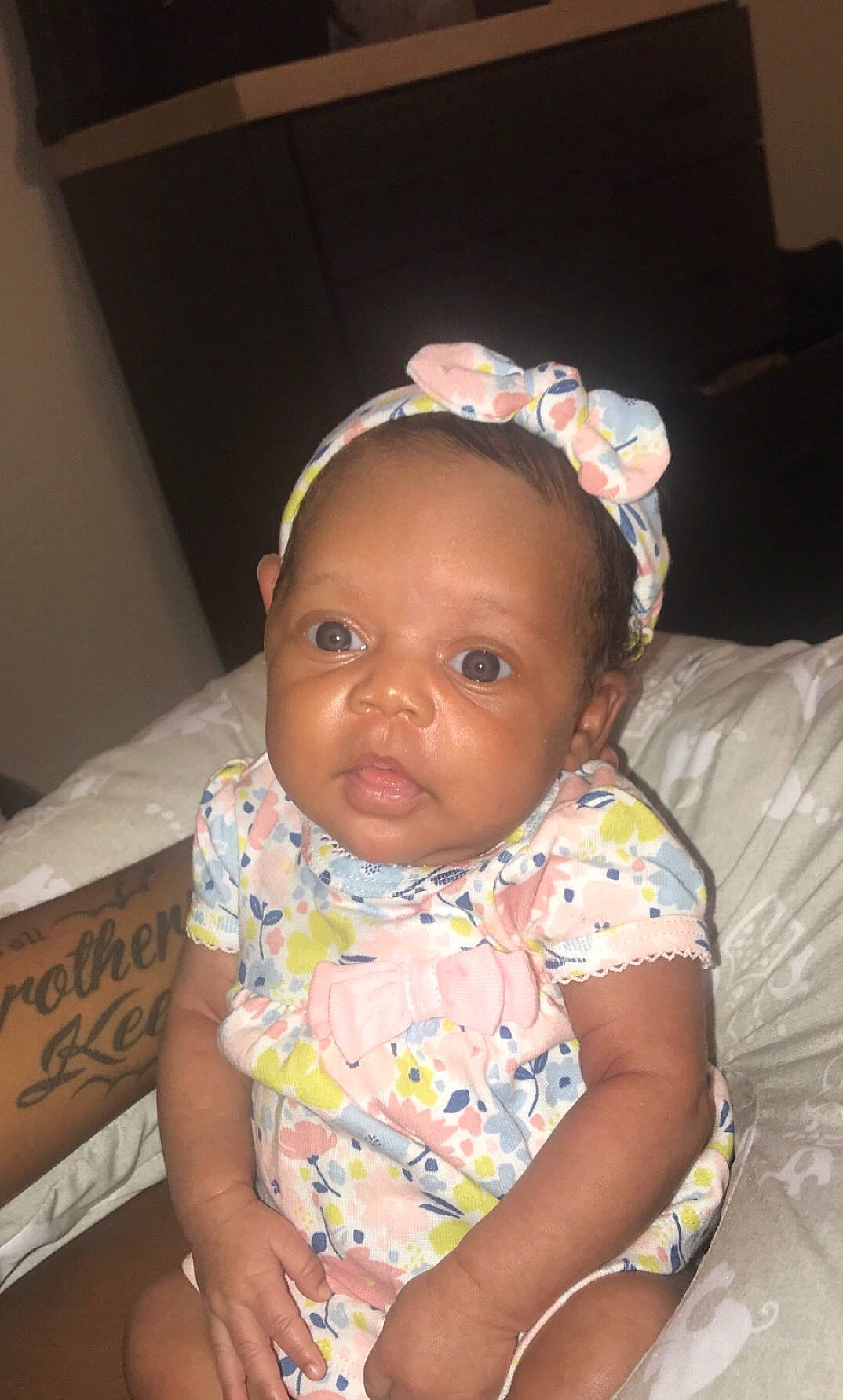 Shaelyn joined the competition — help win amazing prizes! baby, cheek, child, forehead, hair_accessory, head, headband, headgear, iris, lip, person, skin, toddler