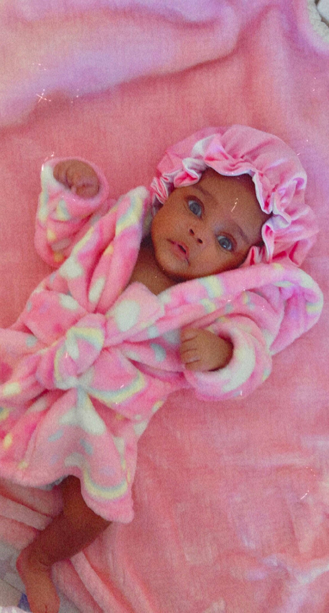 Shaelyn joined the competition — help win amazing prizes! baby, cheek, child, doll, flower, person, pink