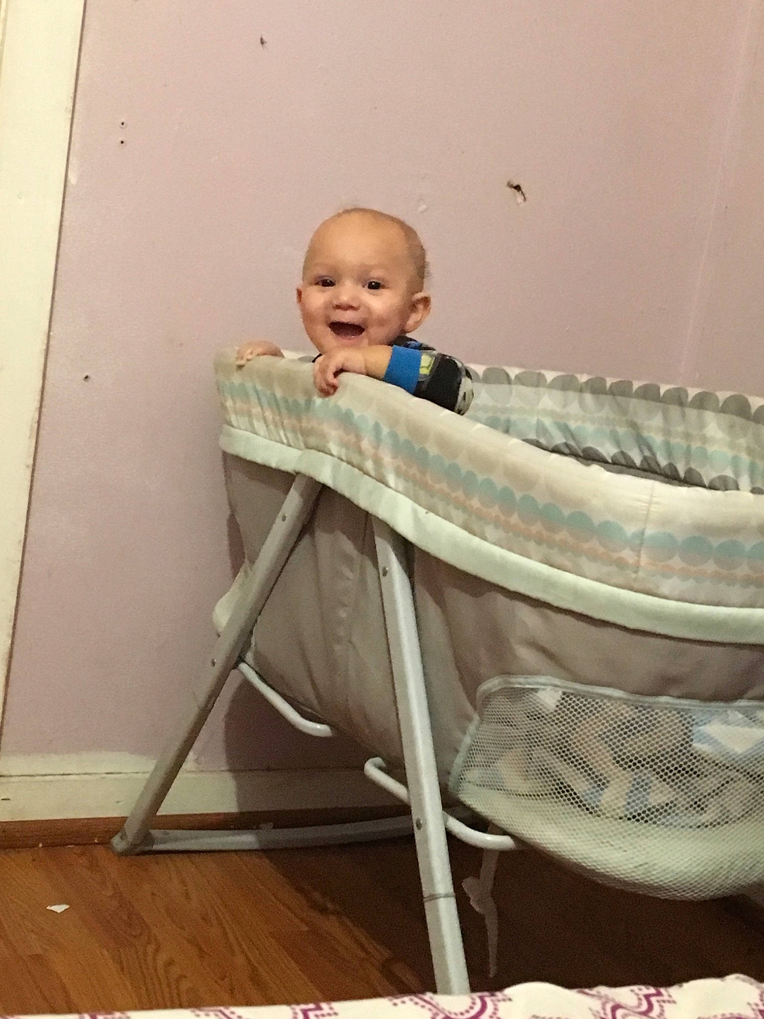 Zahkari is registered to the contest to win money with this photo: baby, baby_products, baby_safety, bed, child, cradle, furniture, infant_bed, joy, person, product, toddler