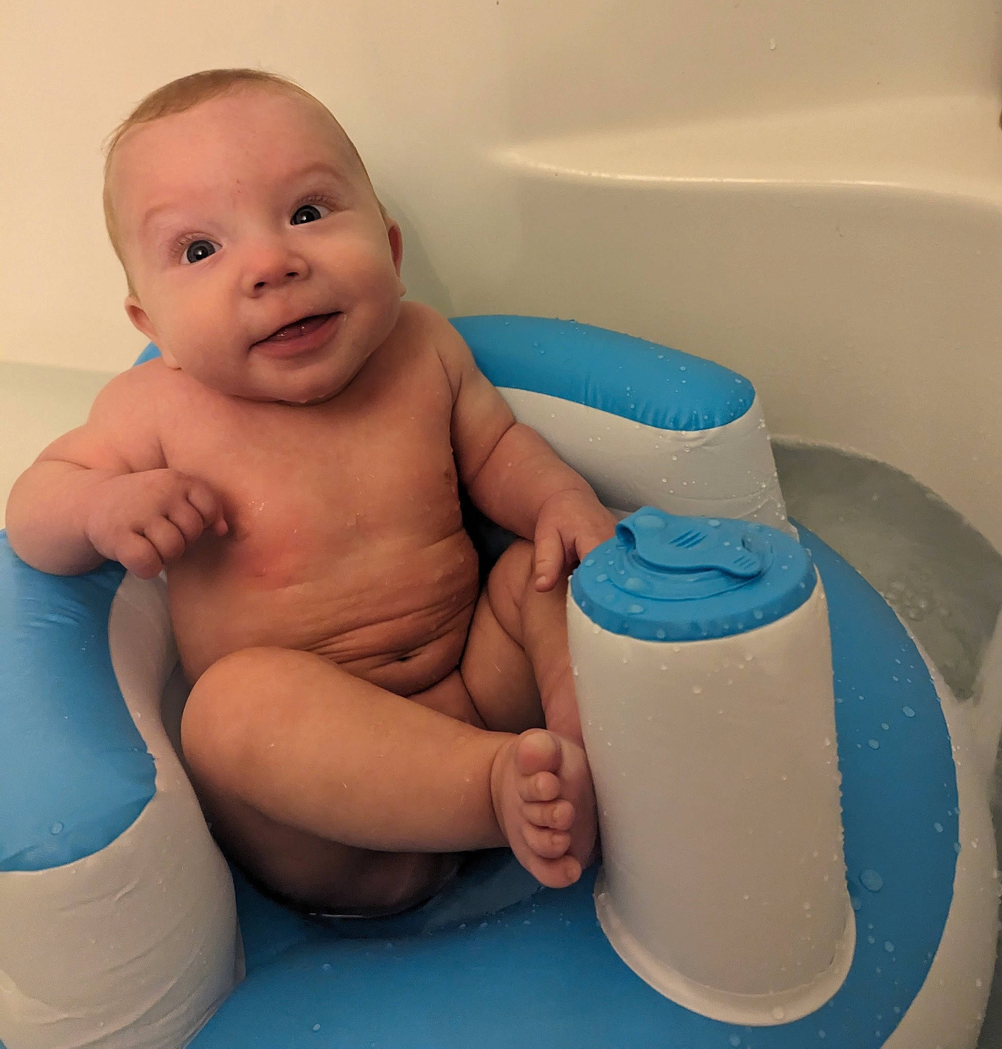 Killian joined the competition — help win amazing prizes! baby, baby_bathing, baby_playing_with_toys, baby_products, baby_toddler_clothing, bathing, bathroom, bathtub, chest, child, comfort, finger, happy, nail, person, plastic_bottle, skin, smile, stomach, thumb