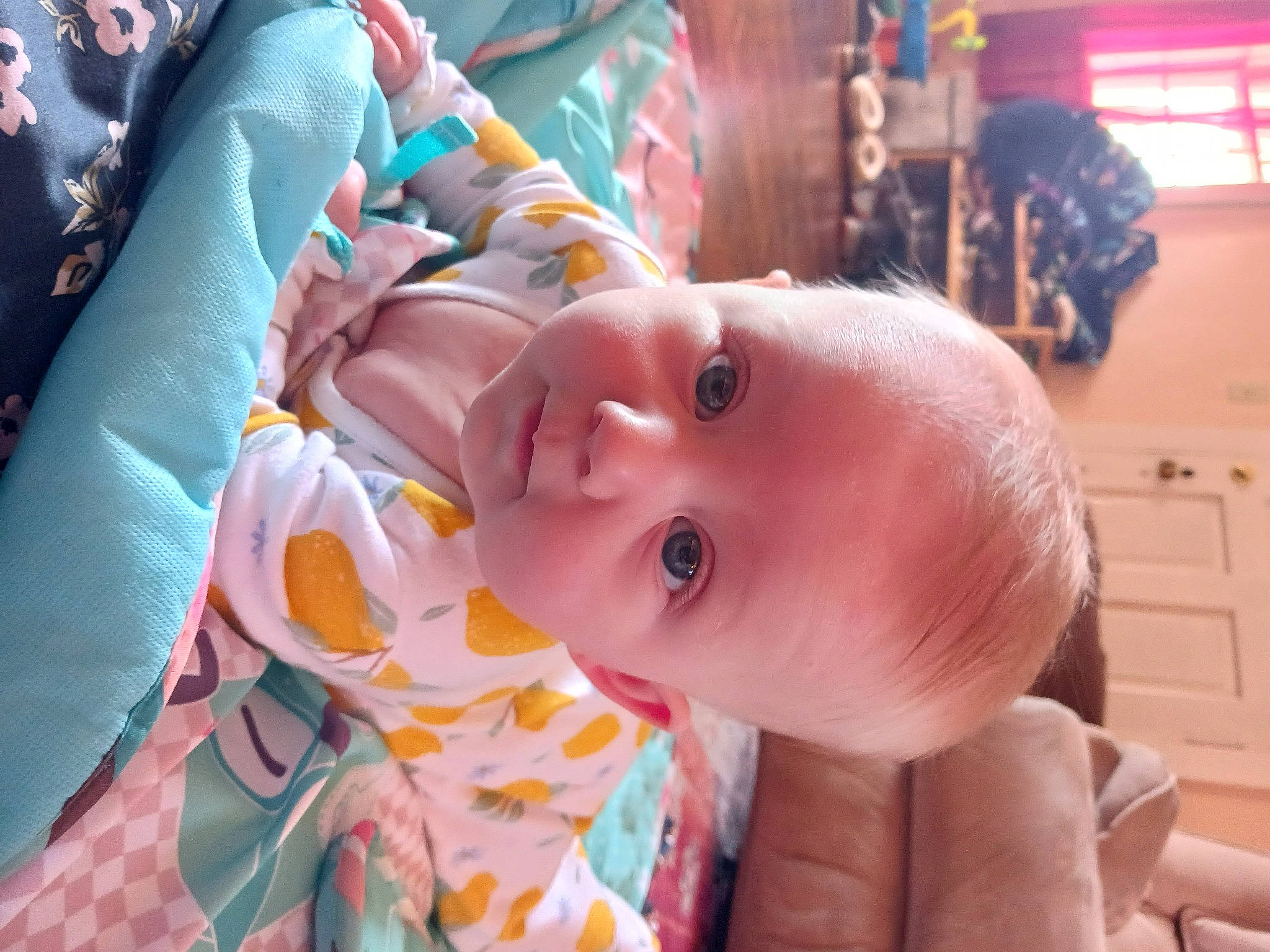 Lydia joined the competition — help win amazing prizes! baby, baby_products, baby_toddler_clothing, cheek, child, eye, facial_expression, fun, happy, hat, leisure, mouth, nose, person, room, skin, smile, toddler, toy, vacation