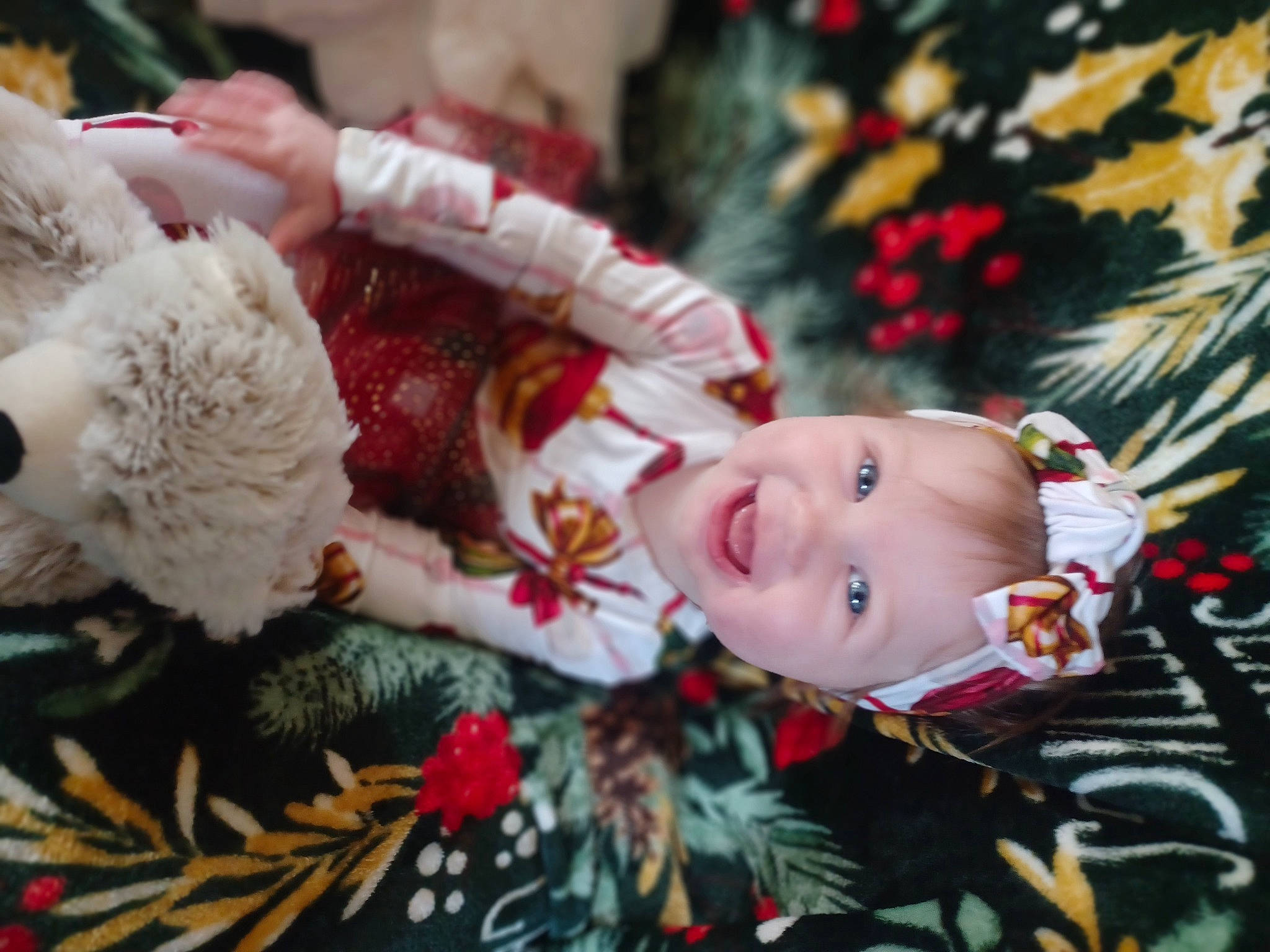 Delaney joined the competition — help win amazing prizes! baby, child, christmas, christmas_eve, christmas_ornament, event, fun, fur, happy, headwear, holiday, human_body, ornament, pattern, person, plant, smile, textile, toddler, toy