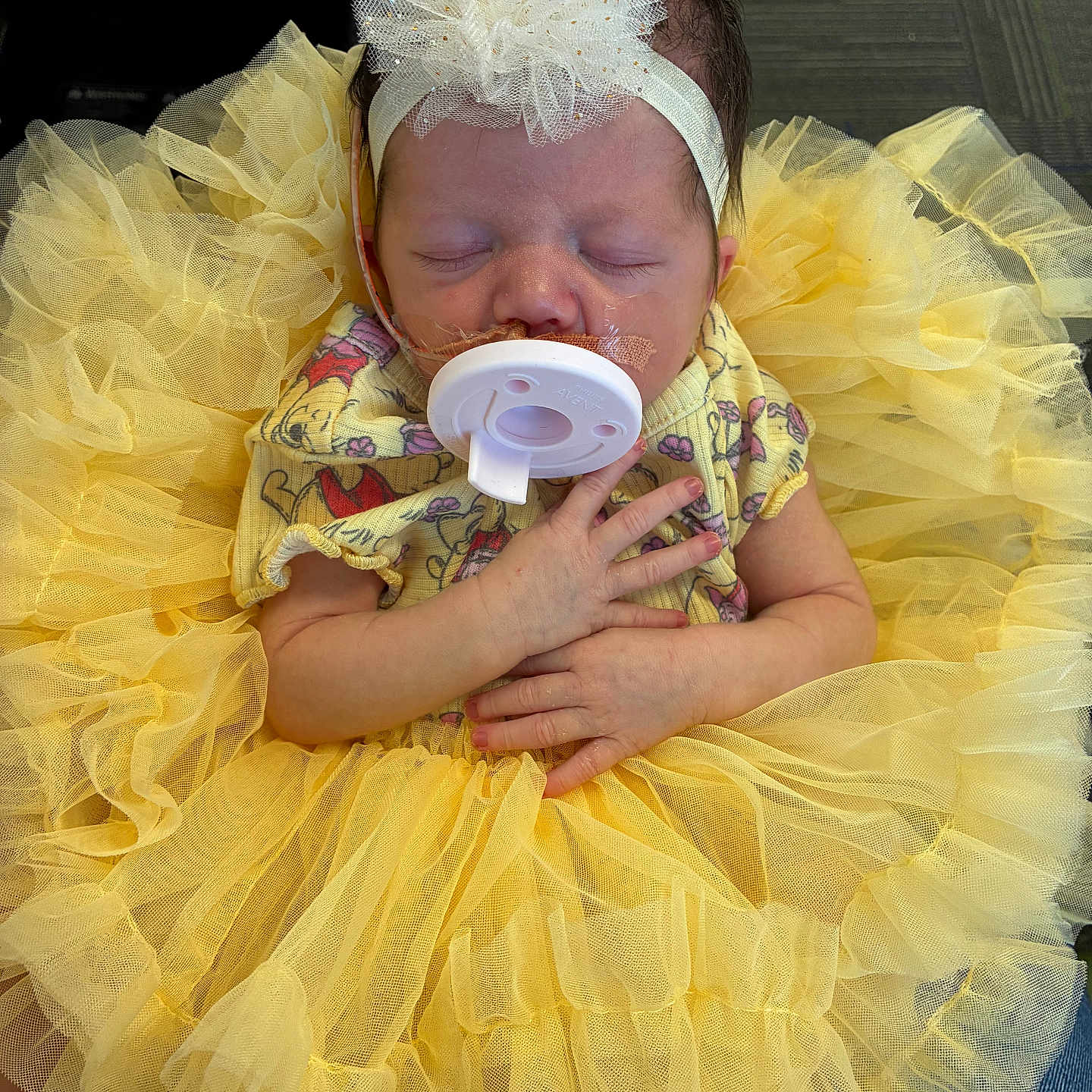 Octavia joined the competition — help win amazing prizes! accessories, baby, bodypart, clothing, costume, dress, face, finger, flower, formalwear, hand, hat, head, newborn, person, photography, plant, portrait, purple, sleeping