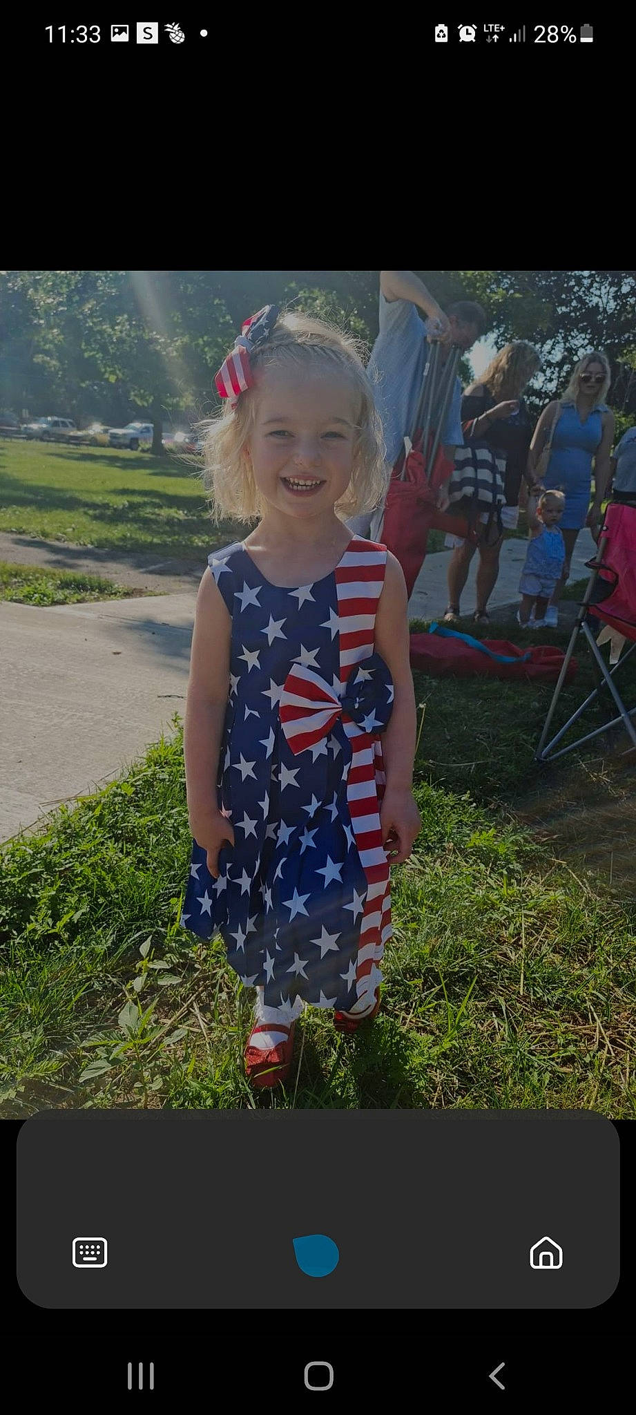 Avery is registered to the contest to win money with this photo: baby_toddler_clothing, chair, cool, face, facial_expression, fun, grass, hairstyle, happy, joy, leaf, leisure, morning, person, plant, public_space, recreation, sleeve, smile, standing