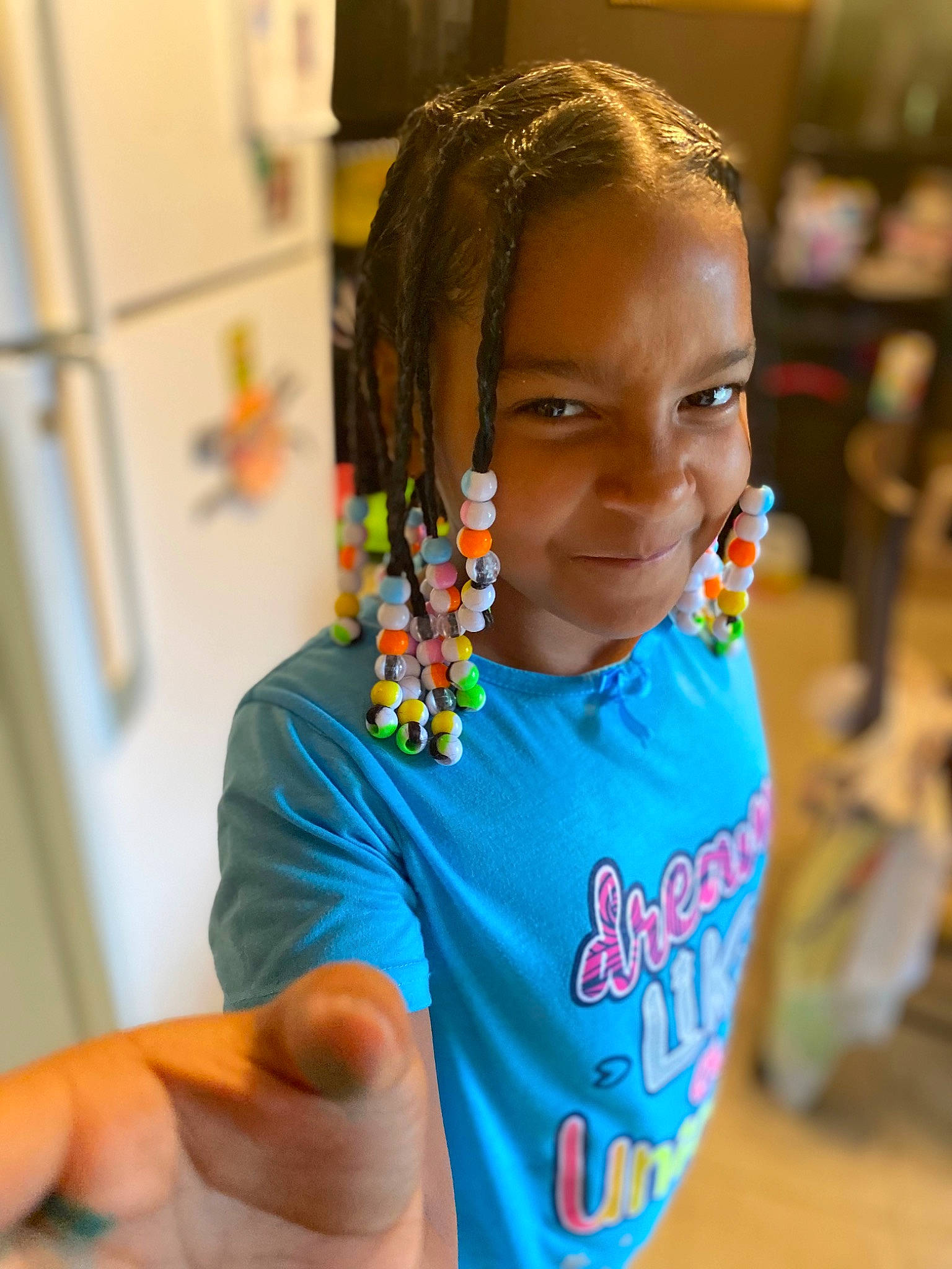 Kamyiah is registered to the contest to win money with this photo: bracelet, child, dress, electric_blue, event, face, fashion_design, finger, fun, hair, happy, head, jewellery, joy, leisure, necklace, person, sleeve, smile, sportswear