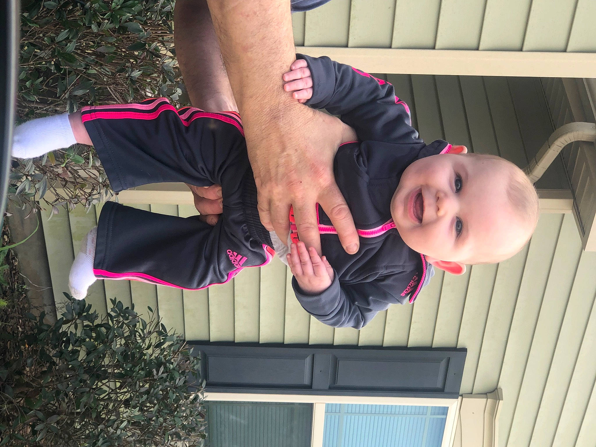 Aleia joined the competition — help win amazing prizes! arm, baby_toddler_clothing, clothing, dress, fun, gesture, grass, hand, happy, human_body, human_leg, joy, person, pink, plant, red, smile, thigh, toddler, tree