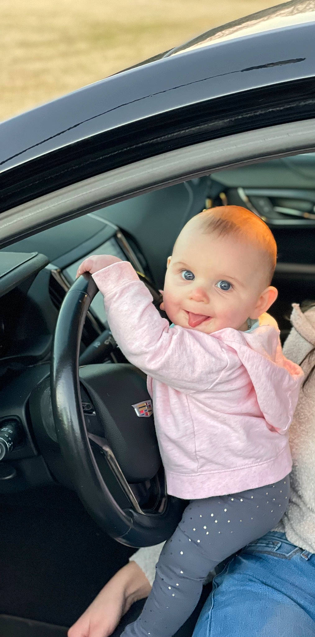 Aleia joined the competition — help win amazing prizes! auto_part, automotive_design, automotive_exterior, automotive_mirror, automotive_window_part, baby, baby_toddler_clothing, car, car_seat, family_car, mode_of_transport, motor_vehicle, person, personal_luxury_car, smile, steering_part, steering_wheel, toddler, vehicle, vehicle_door