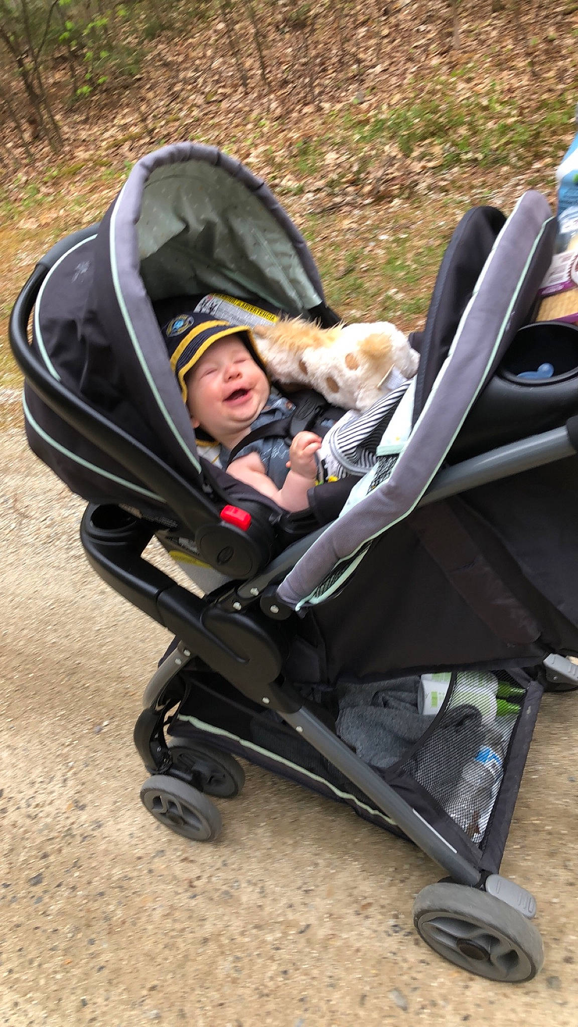 Julien joined the competition — help win amazing prizes! baby_carriage, baby_products, comfort, headwear, person, product