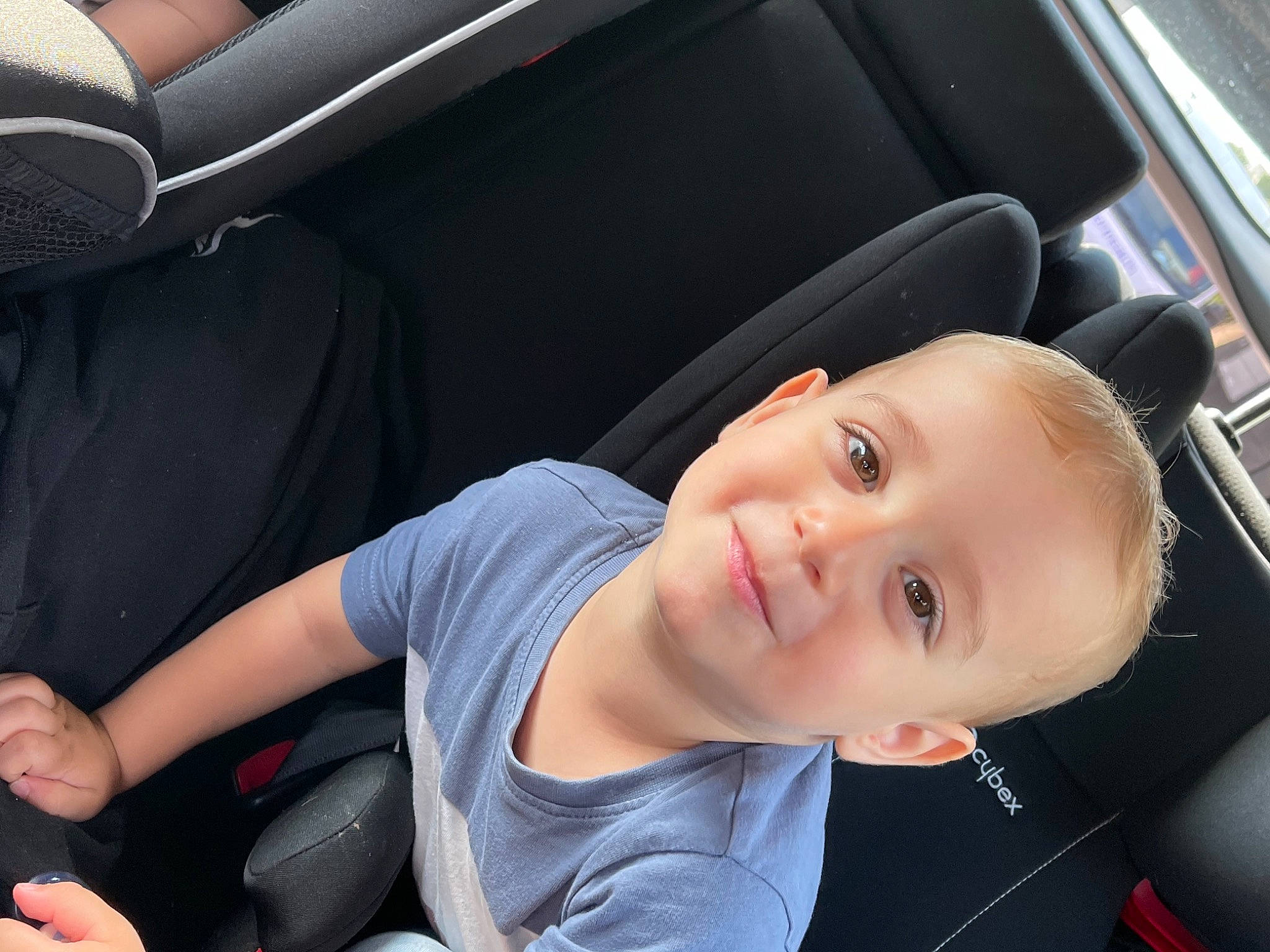 Nektarios joined the competition — help win amazing prizes! auto_part, automotive_design, automotive_exterior, car, car_seat, car_seat_cover, comfort, finger, hand, head_restraint, joy, motor_vehicle, person, personal_luxury_car, seat_belt, smile, steering_part, steering_wheel, thigh, toddler