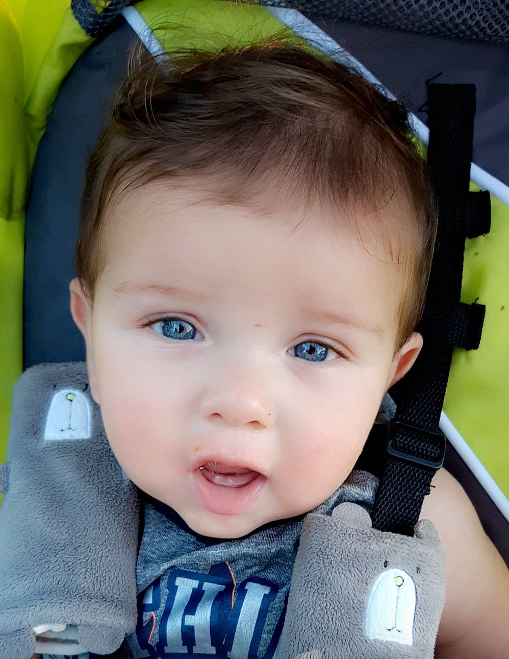 Arturo is registered to the contest to win money with this photo: baby, baby_carriage, baby_products, beauty, cheek, child, chin, ear, eye, eyebrow, face, forehead, head, iris, lip, nose, person, photography, product, skin