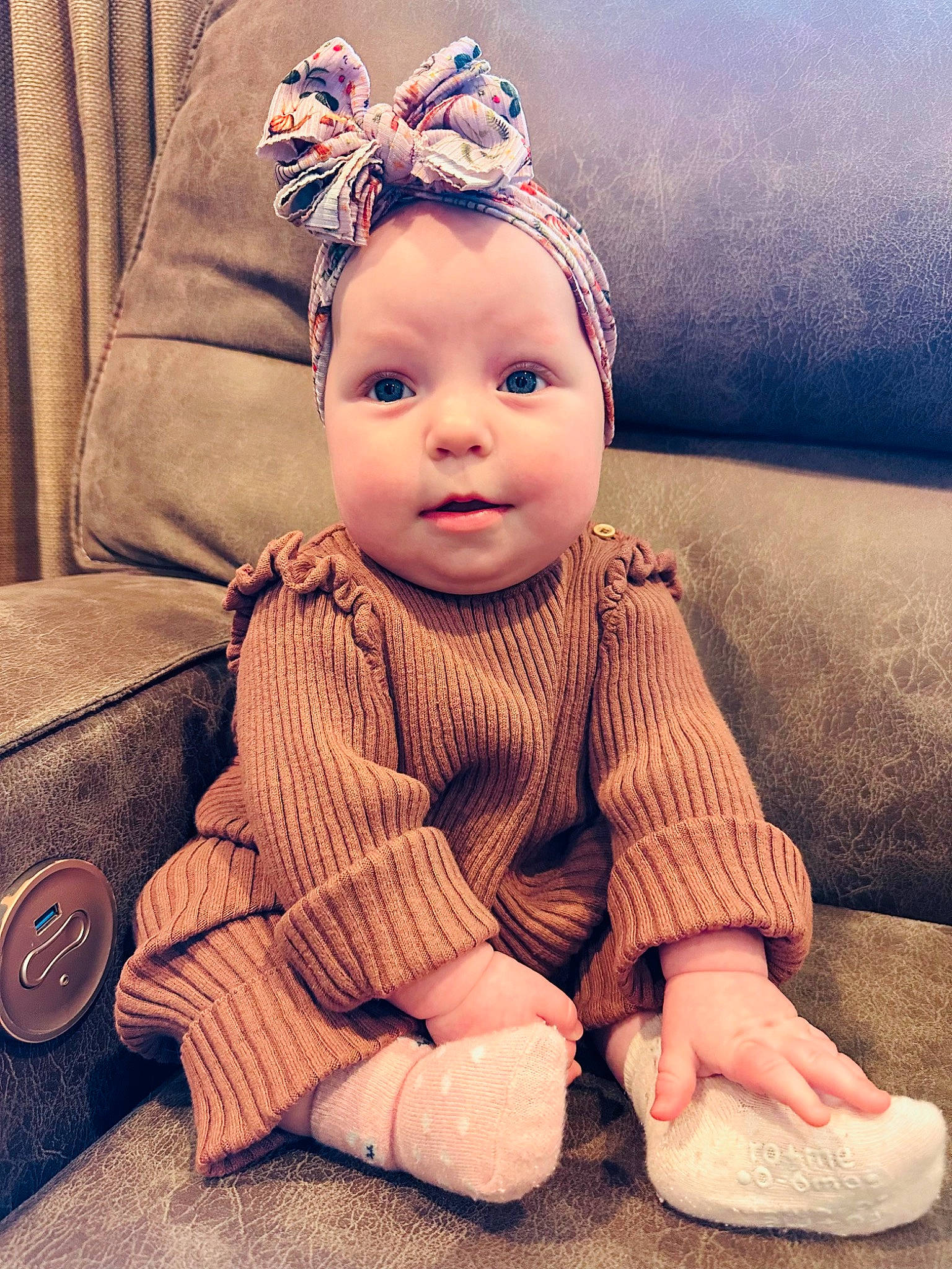 Cedar joined the competition — help win amazing prizes! baby, baby_sleeping, baby_toddler_clothing, cap, child, comfort, facial_expression, finger, flooring, foot, happy, headgear, knit_cap, person, sitting, skin, sleeve, textile, toddler, toy