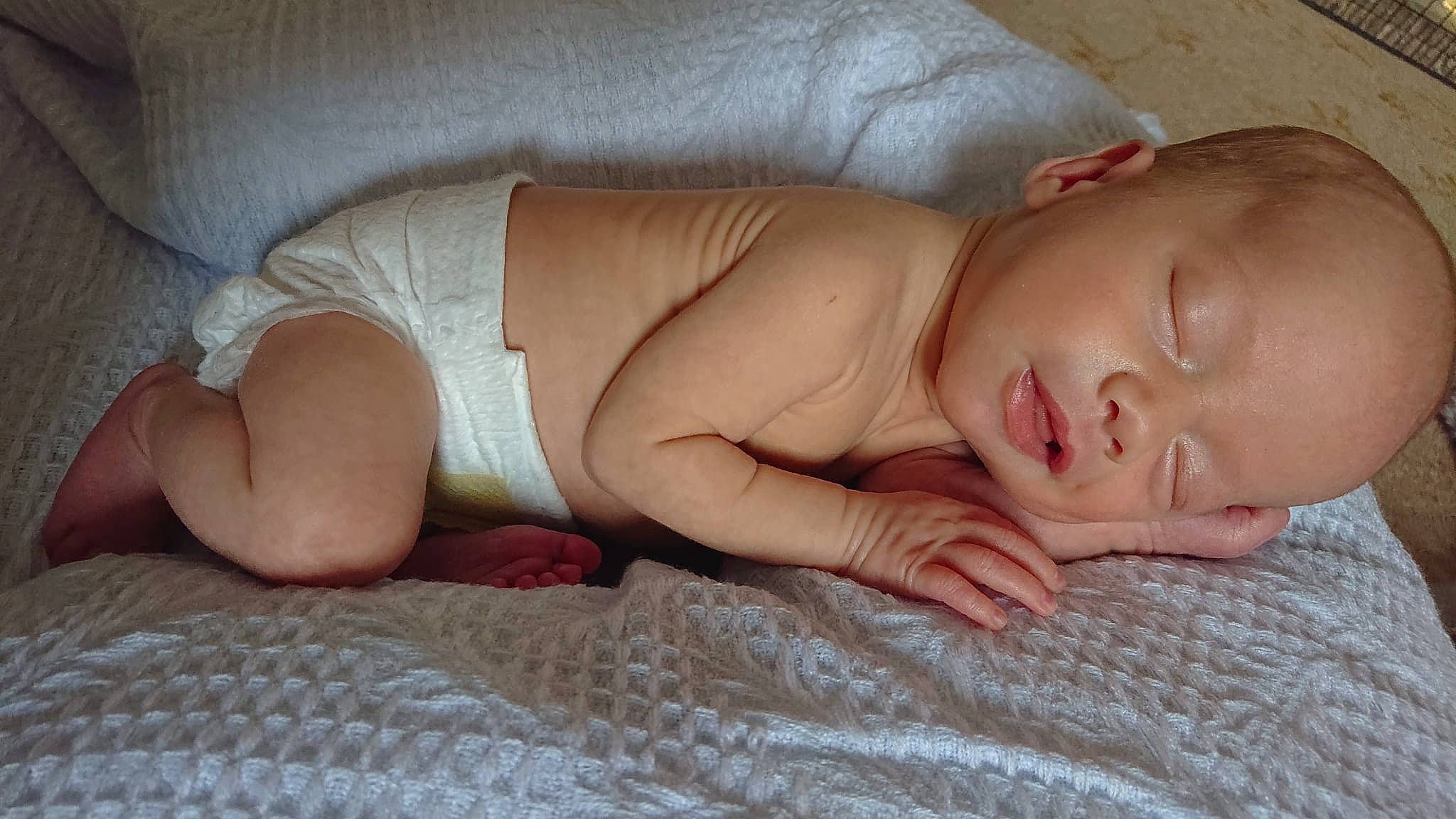 Mckenzie joined the competition — help win amazing prizes! baby, baby_sleeping, baby_toddler_clothing, bedding, bedtime, cheek, child, comfort, finger, flesh, flooring, human_body, human_leg, linens, nap, person, portrait_photography, skin, sleeve, toddler