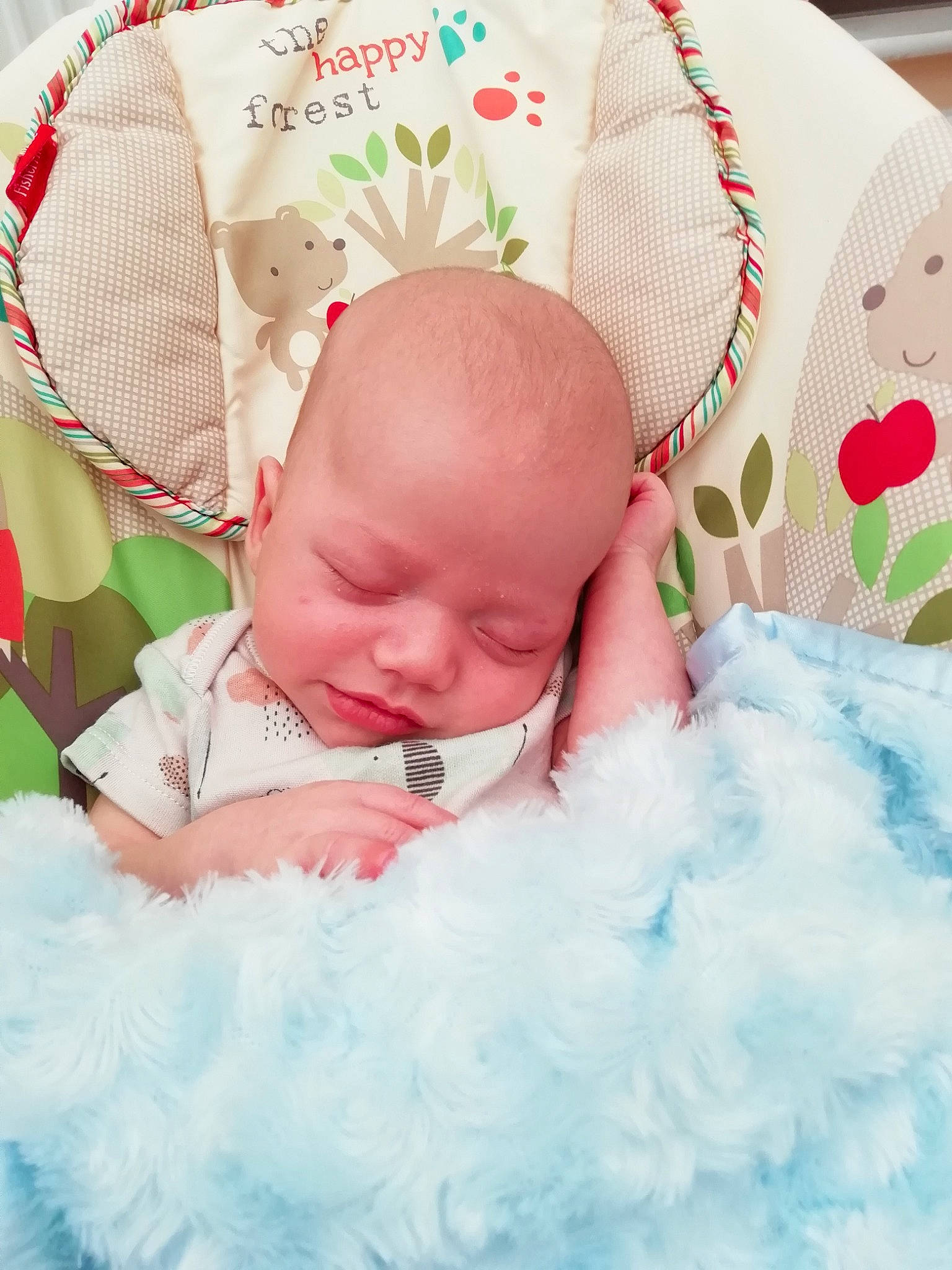 Mckenzie joined the competition — help win amazing prizes! baby, baby_sleeping, baby_toddler_clothing, bedding, carmine, child, comfort, event, face, happy, head, linens, pattern, person, pink, product, room, sitting, skin, textile