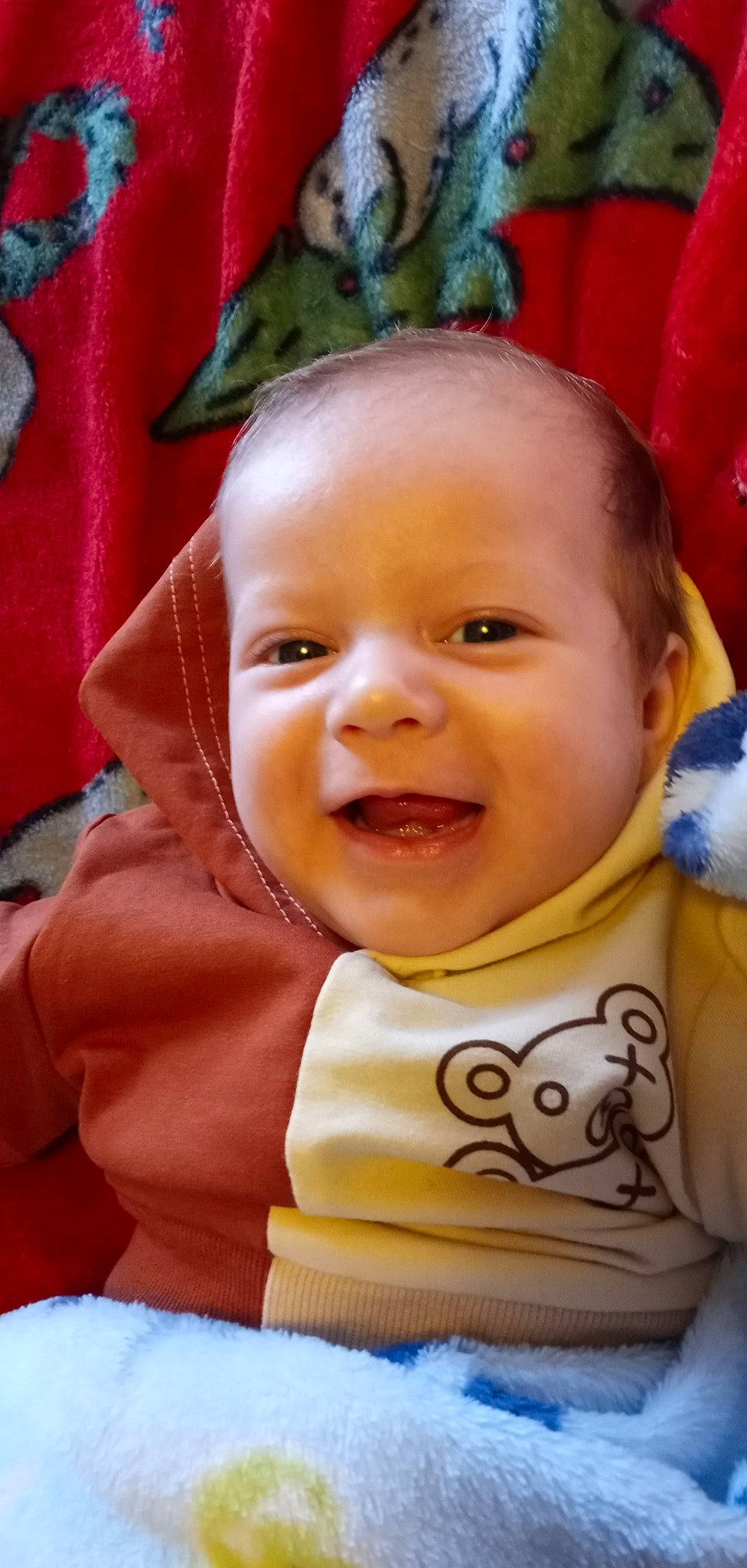 Layne is registered to the contest to win money with this photo: baby, baby_laughing, baby_toddler_clothing, cheek, chin, eye, eyebrow, fun, happy, head, iris, lip, mouth, nose, person, pink, plant, skin, smile, textile