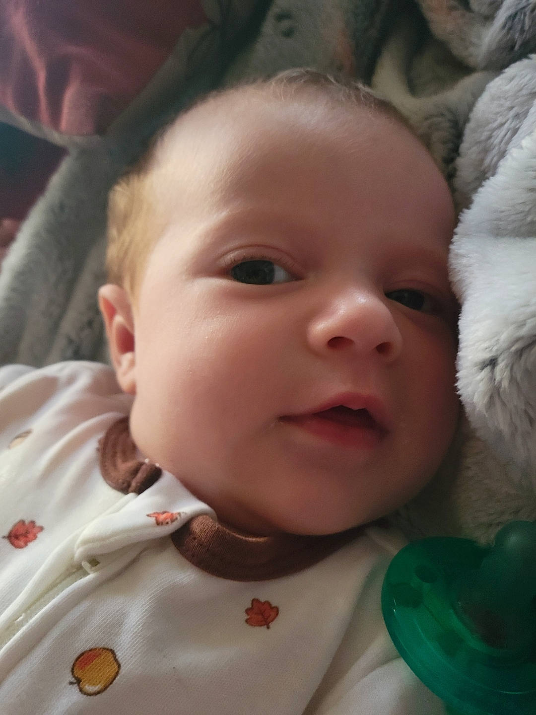 Layne joined the competition — help win amazing prizes! baby, baby_toddler_clothing, cheek, chin, ear, eye, eyebrow, facial_expression, forehead, hairstyle, head, iris, lip, mouth, nose, organ, person, skin, sleeve, smile