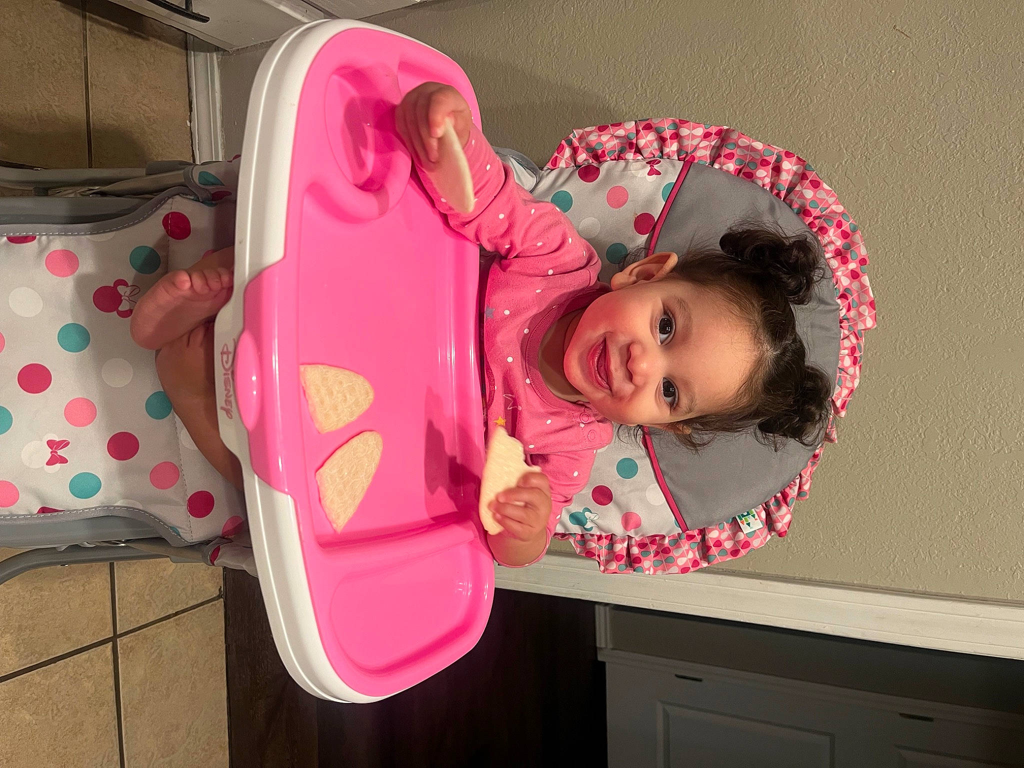 Jasmine joined the competition — help win amazing prizes! baby_products, baby_toddler_clothing, cabinetry, chest_of_drawers, child, comfort, drawer, event, fun, happy, house, joy, linens, magenta, pattern, person, pink, room, smile, t_shirt