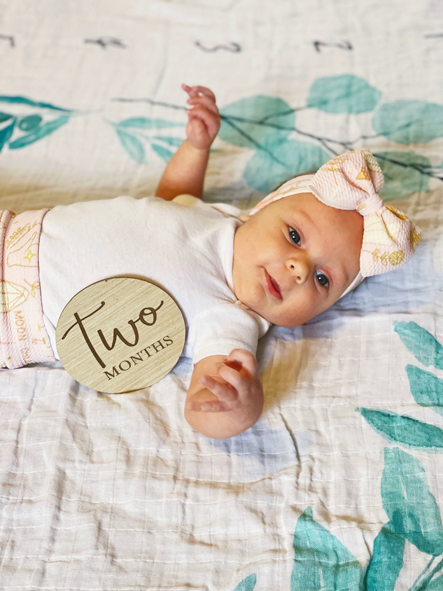 Dakotah is registered to the contest to win money with this photo: baby, baby_safety, baby_sleeping, baby_toddler_clothing, bed, bed_sheet, bedding, bedtime, child, comfort, happy, headgear, headwear, linens, mammal, pattern, person, room, skin, sleeve