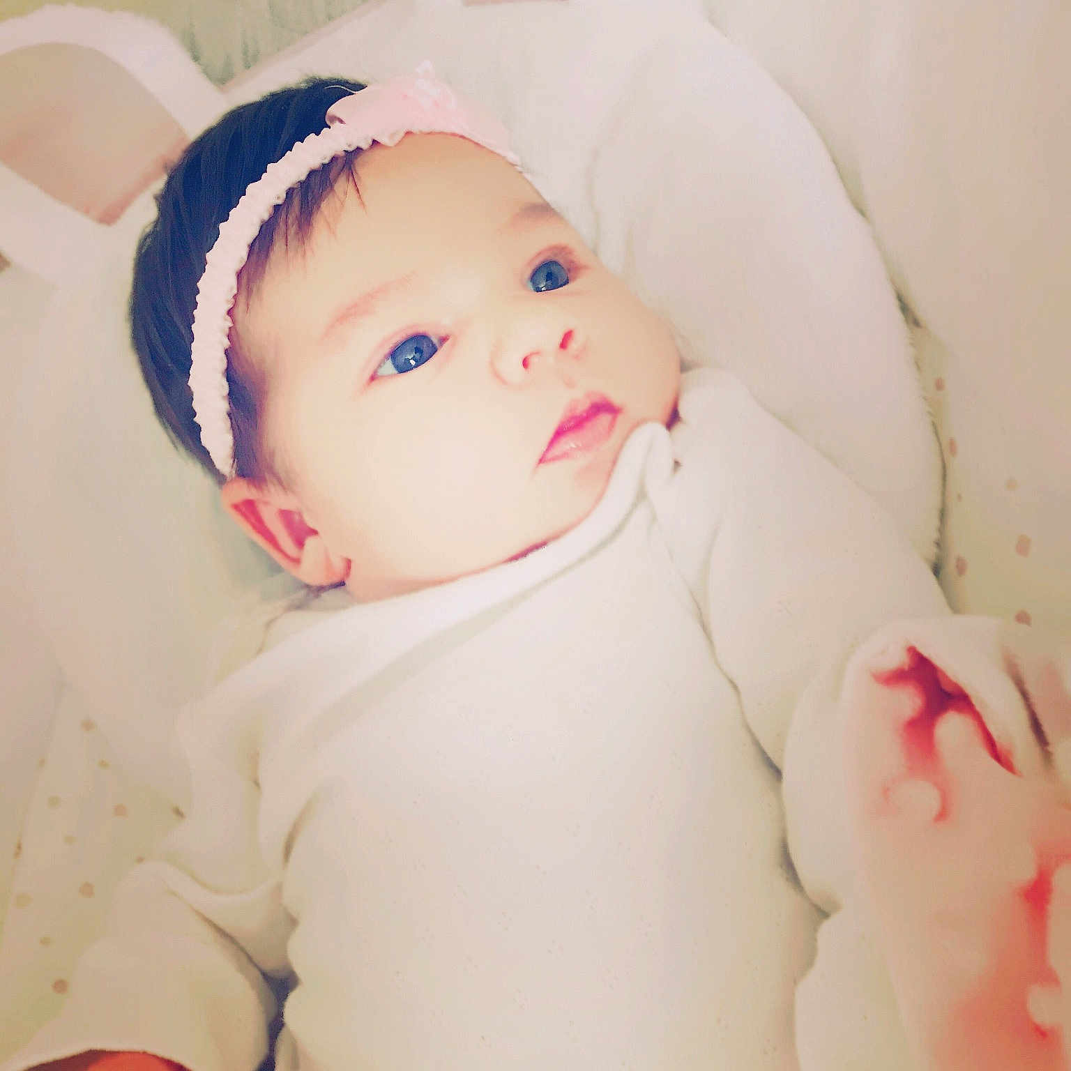 Katherine joined the competition — help win amazing prizes! cheek, child, doll, eye, girl, hair_accessory, happiness, infant, nose, pink, product, skin, smile, toddler