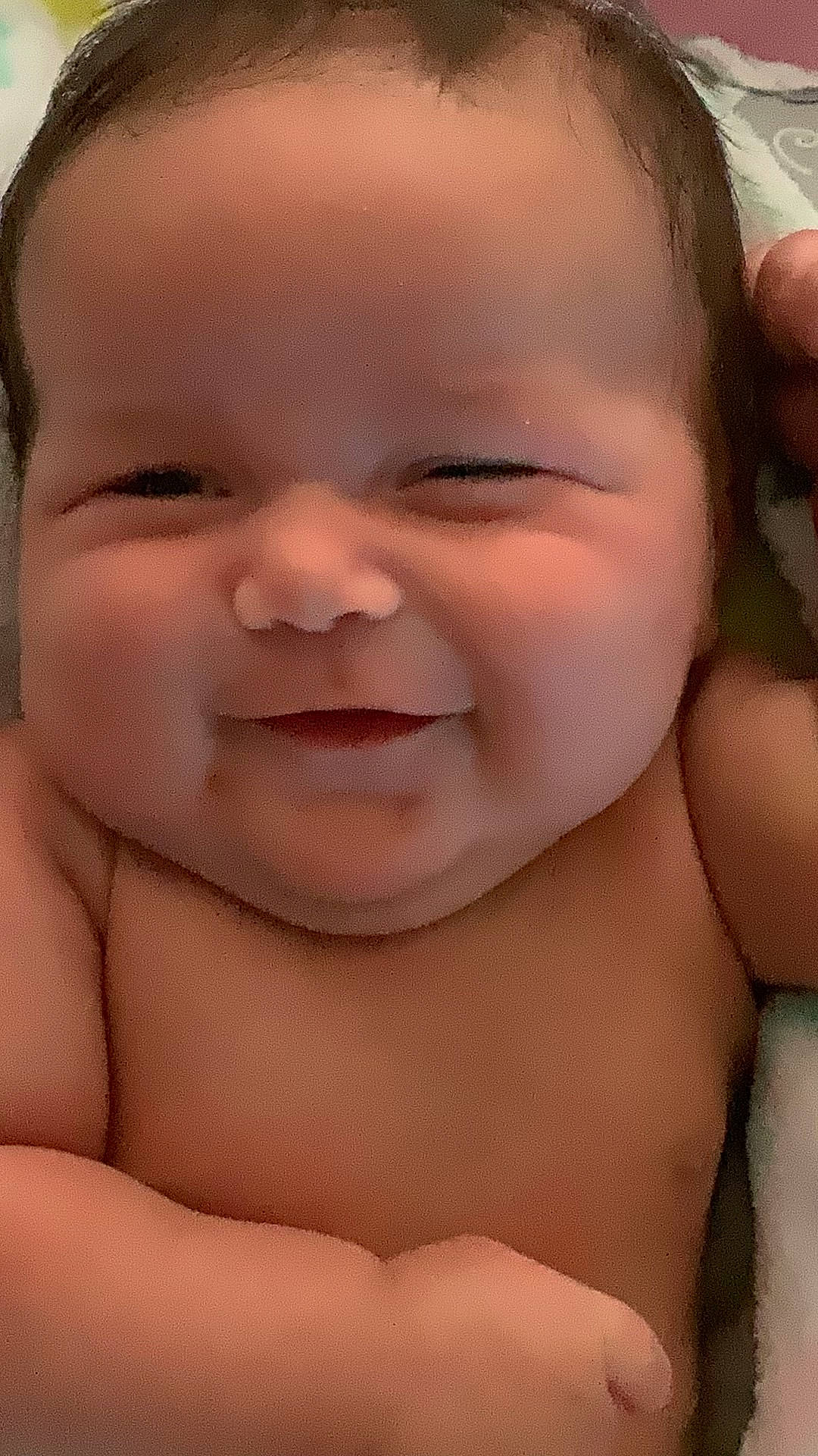 Alayzia is registered to the contest to win money with this photo: arm, baby, cheek, chin, eye, eyebrow, eyelash, face, facial_expression, forehead, hand, happy, lip, mouth, muscle, neck, nose, organ, person, skin