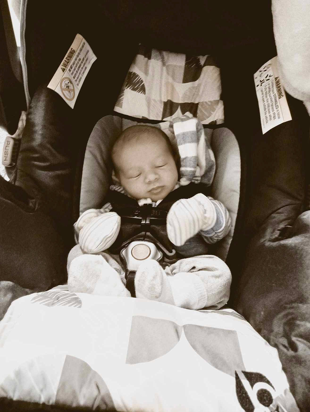 Zander joined the competition — help win amazing prizes! baby, baby_carriage, baby_in_car_seat, baby_products, baby_sleeping, baby_toddler_clothing, bedtime, car_seat, child, comfort, font, fun, gesture, happy, infant_bed, monochrome, monochrome_photography, person, room, sitting