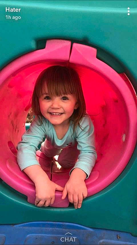 Kylee Mae joined the competition — help win amazing prizes! arm, baby_toddler_clothing, beauty, child, circle, facial_expression, fun, happy, joy, leisure, magenta, organ, outdoor_play_equipment, person, pink, playground, product, purple, red, skin