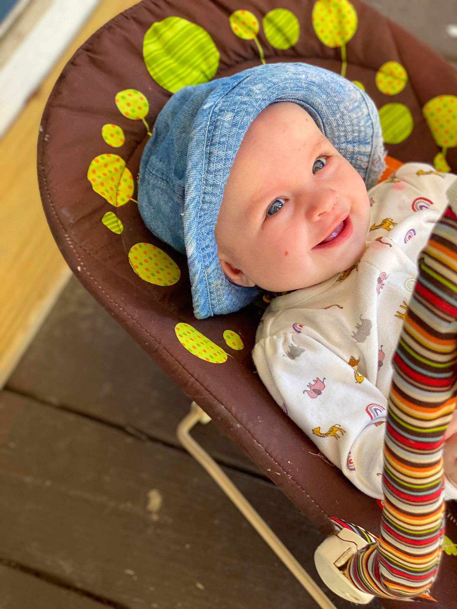 Emerie joined the competition — help win amazing prizes! baby, baby_products, baby_sleeping, baby_toddler_clothing, cap, comfort, eye, face, fun, happy, hat, headgear, headwear, joy, knit_cap, nose, outerwear, person, skin, sleeve