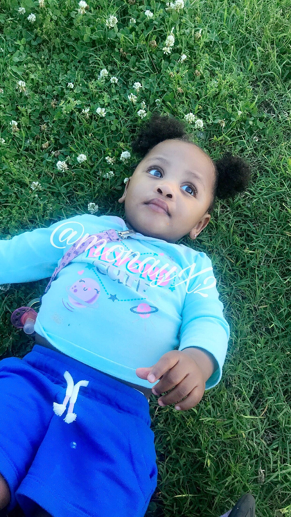 Arés Monay joined the competition — help win amazing prizes! baby, child, grass, green, person, plant, play, smile, toddler