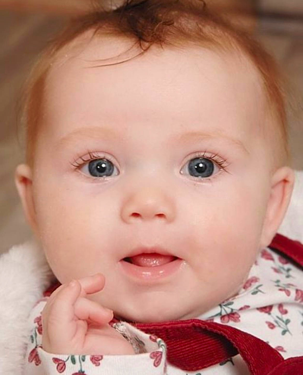 Tessa is registered to the contest to win money with this photo: baby, baby_toddler_clothing, cheek, child, chin, collar, ear, eyelash, face, facial_expression, happy, head, iris, lip, mouth, nose, person, skin, sleeve, smile