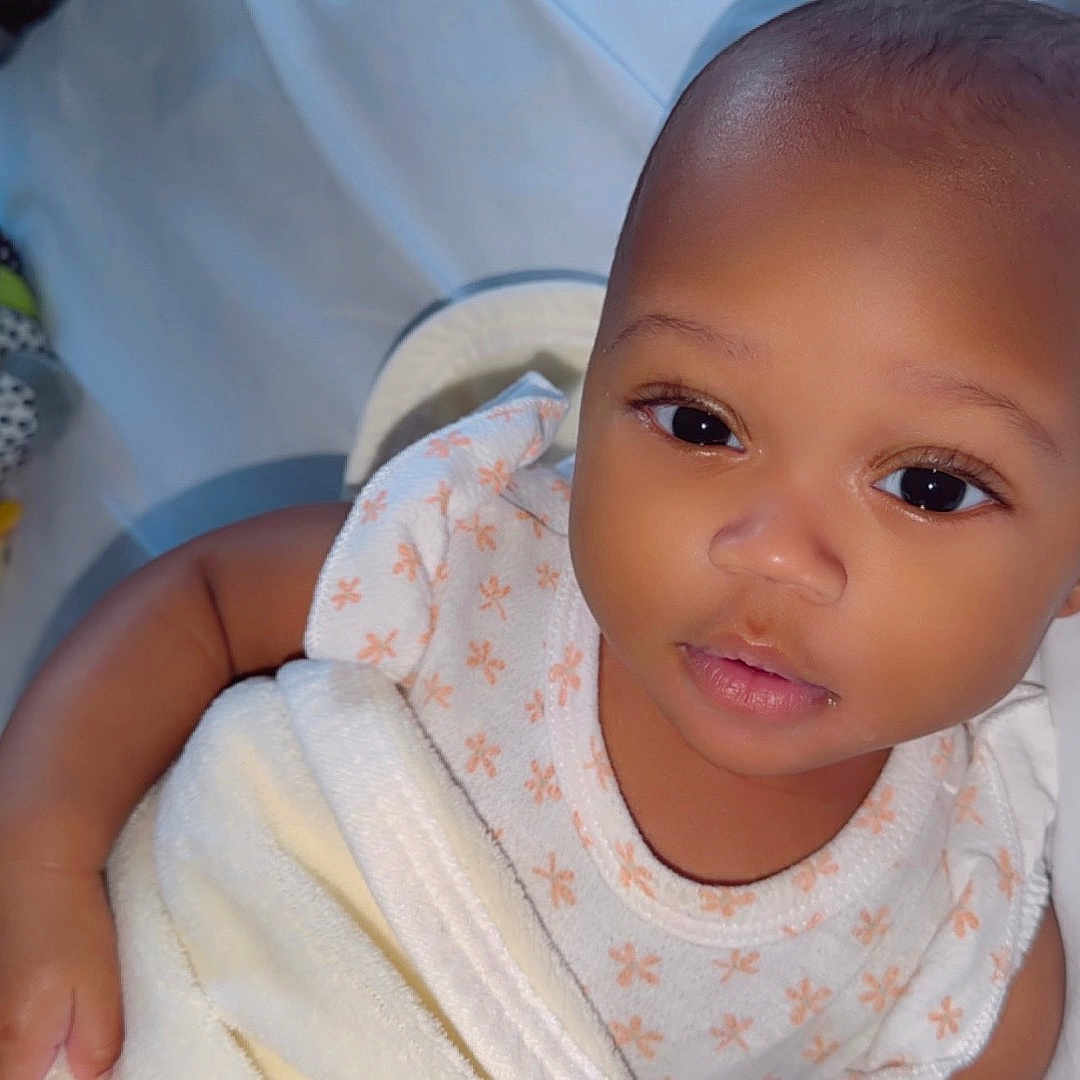 Josee joined the competition — help win amazing prizes! baby, bed, bedding, blanket, child, closeup, comfort, cute, expression, face, indoors, infant, newborn, peaceful, plush_toy, portrait, resting, skin, sleepwear, soft