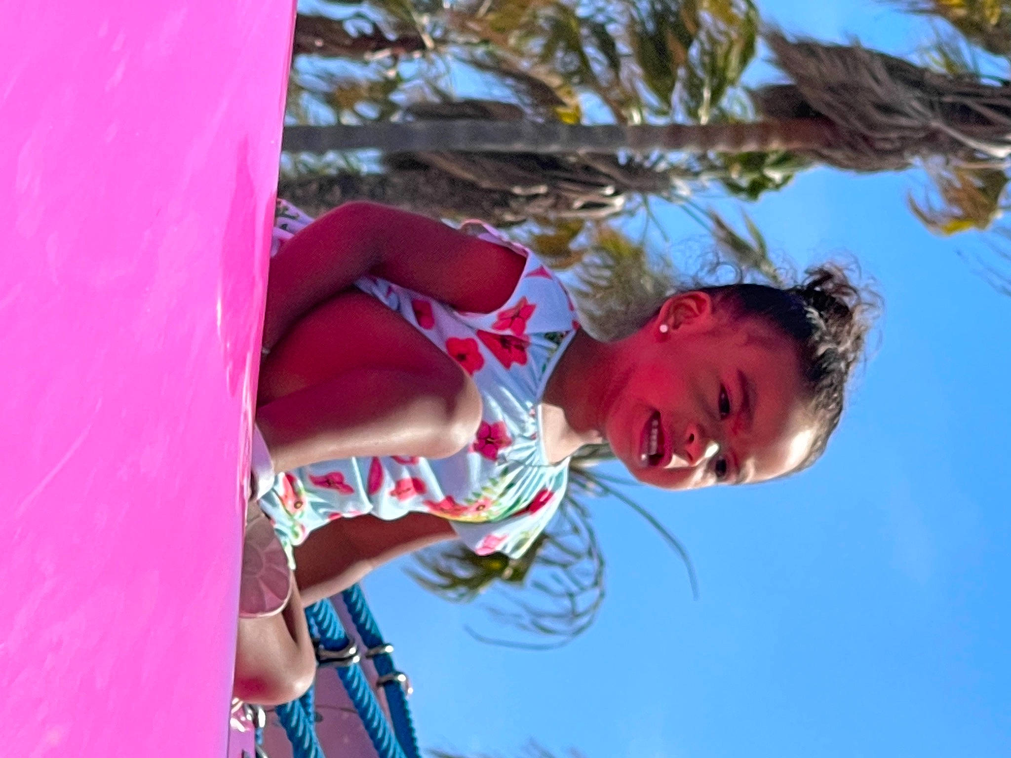 Jaliyah joined the competition — help win amazing prizes! adventure, child, competition_event, event, fun, happy, leisure, people_in_nature, person, plant, public_event, recreation, sky, smile, sport_climbing, toddler, tree, vacation, water