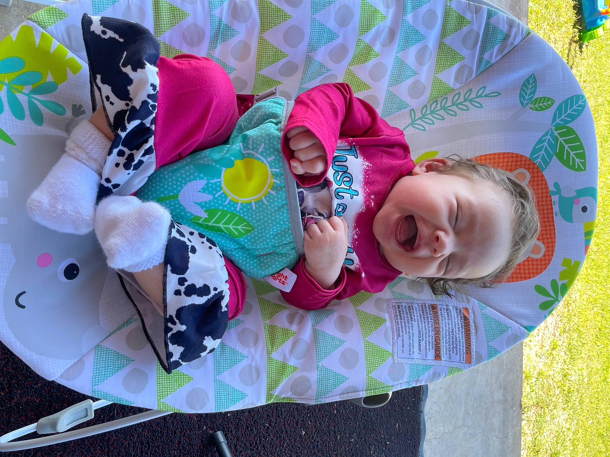 Hazel joined the competition — help win amazing prizes! baby, baby_products, baby_toddler_clothing, child, circle, comfort, grass, happy, hat, headgear, leaf, linens, pattern, person, pink, play, product, sleeve, textile, toddler